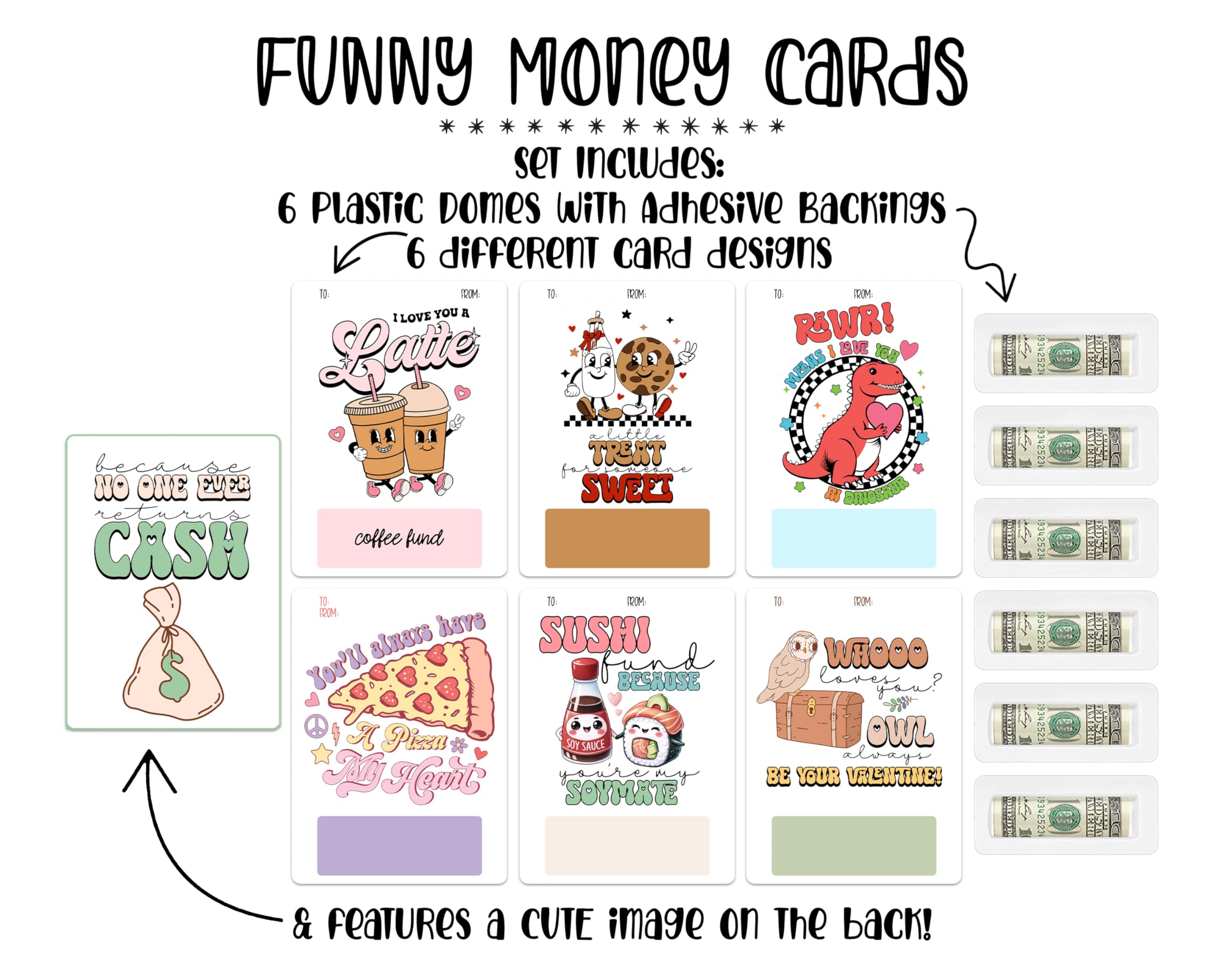 Valentine cash card reading I love you a latte for a coffee fund gift