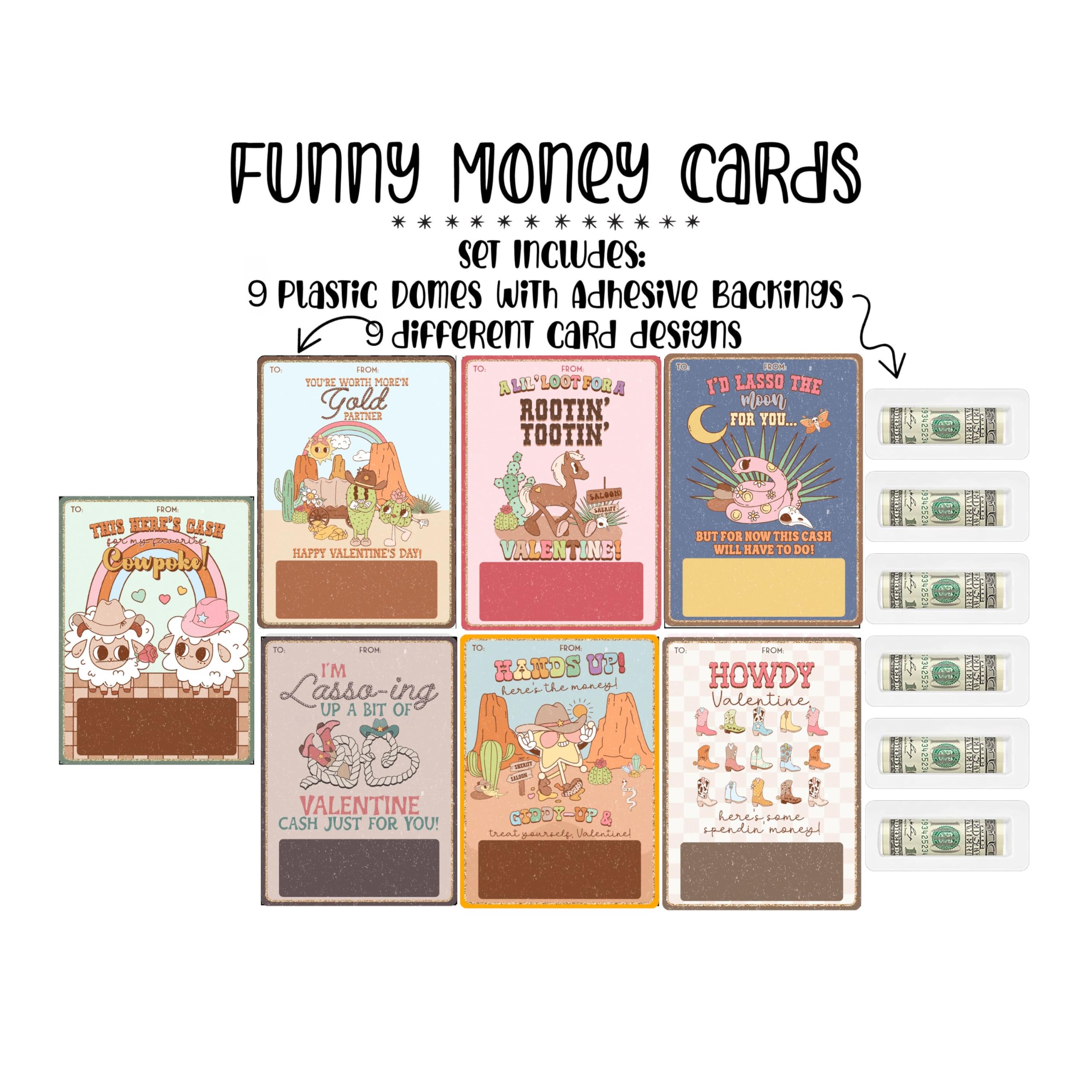 Western money holder card reading I'd lasso the moon for you Valentine