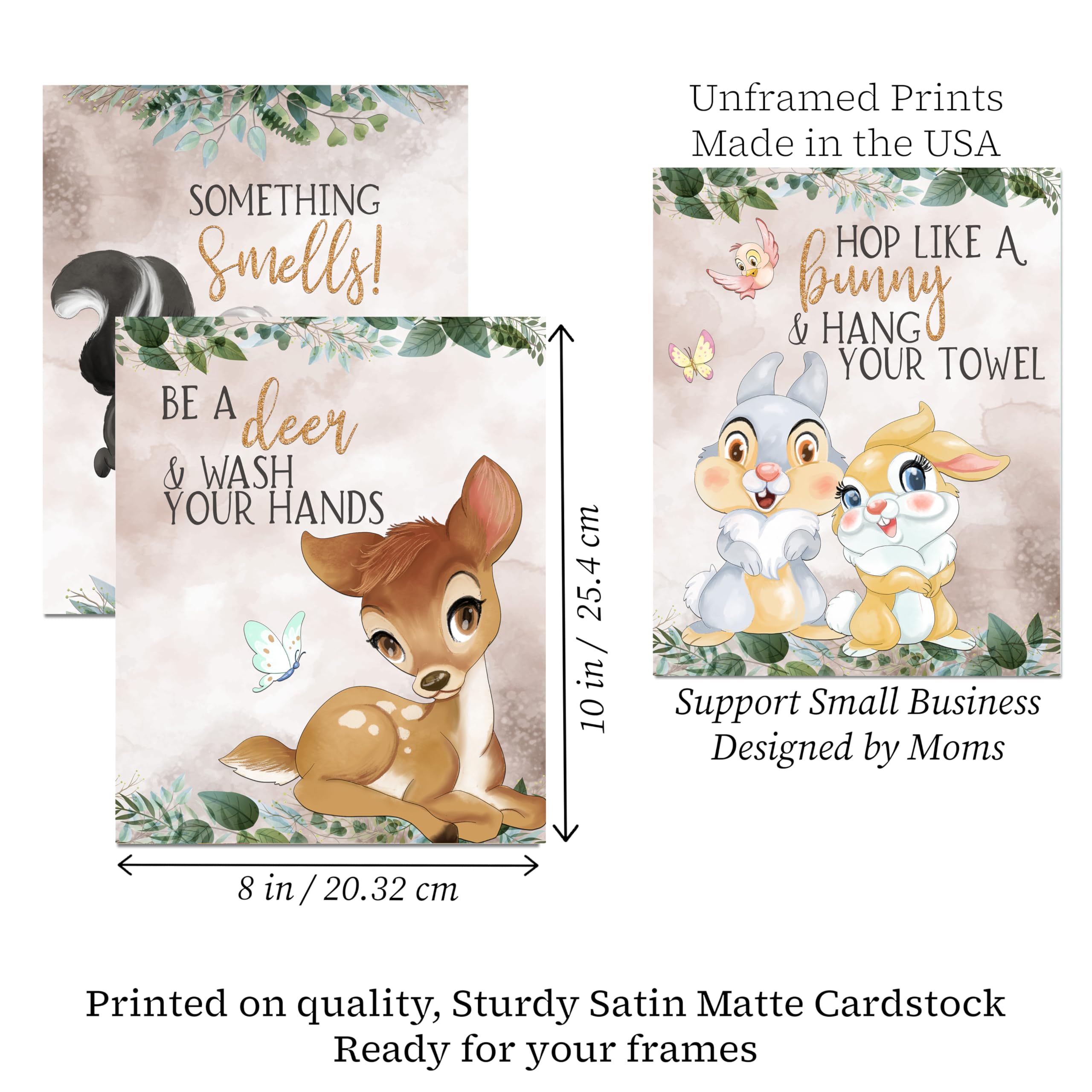 You'll Never Know Deer Funny Bathroom Wall Art Prints - Set of 4, 8x10