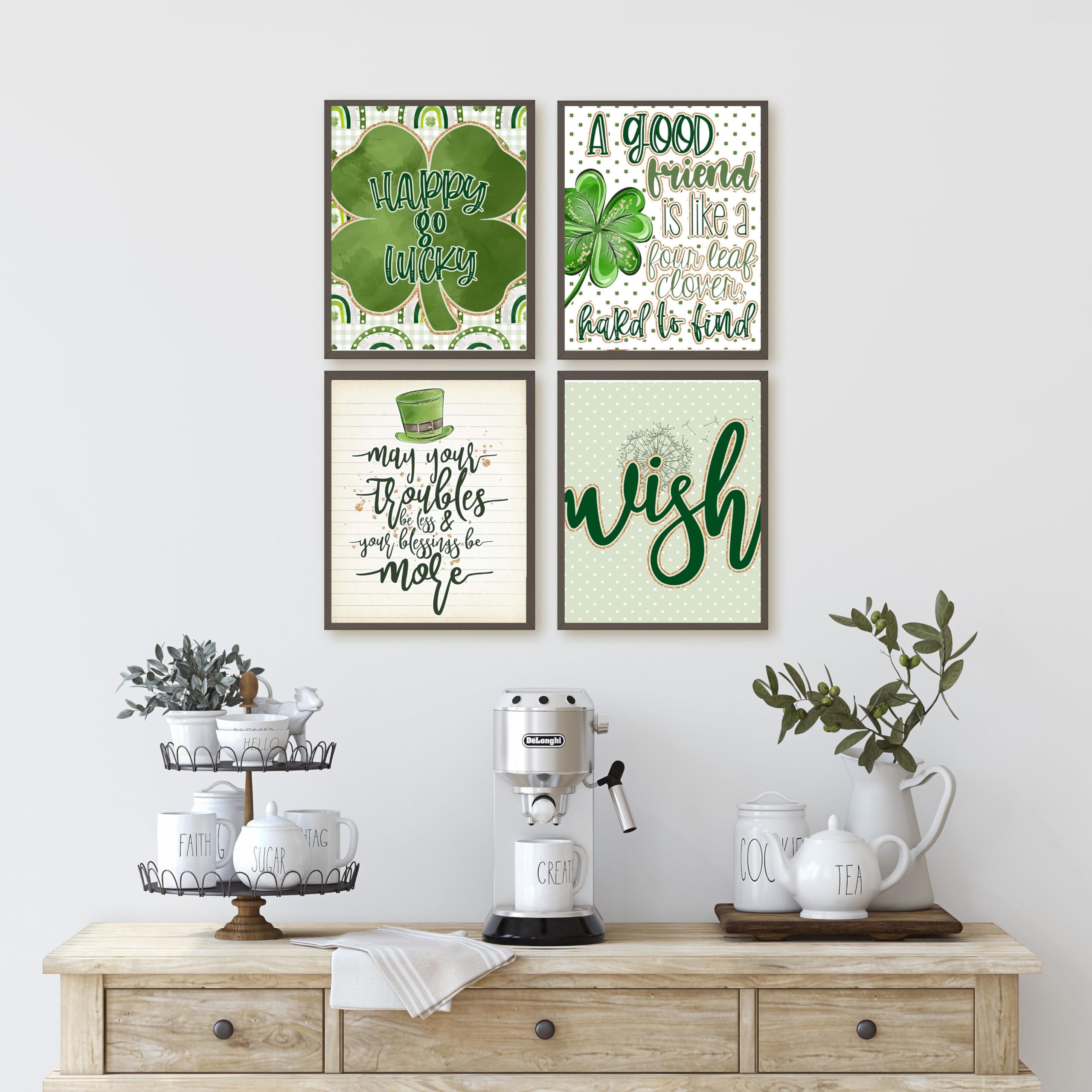 St. Patrick's Day Gnome Bathroom Prints - Lucky Decor Set