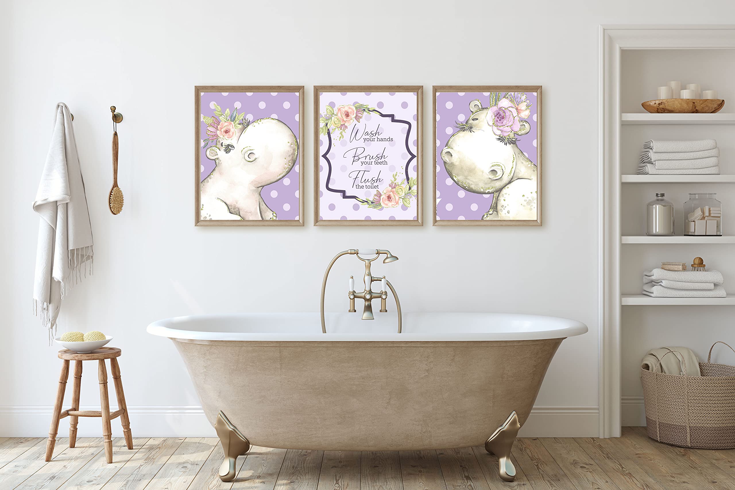 The Hippo Is My Spirit Animal - Watercolor Wall Art Prints