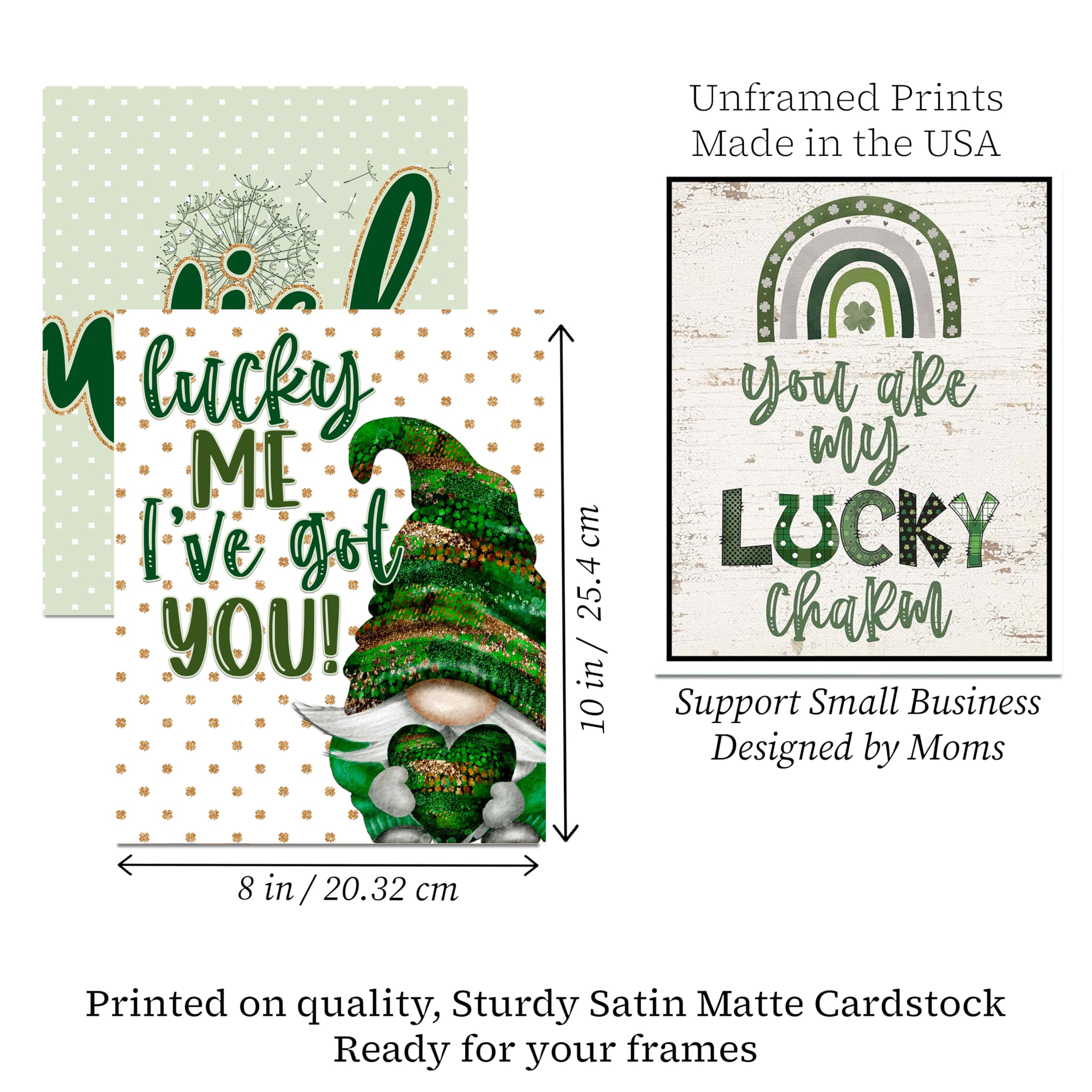 St. Patrick's Day Gnome Bathroom Prints - Lucky Decor Set