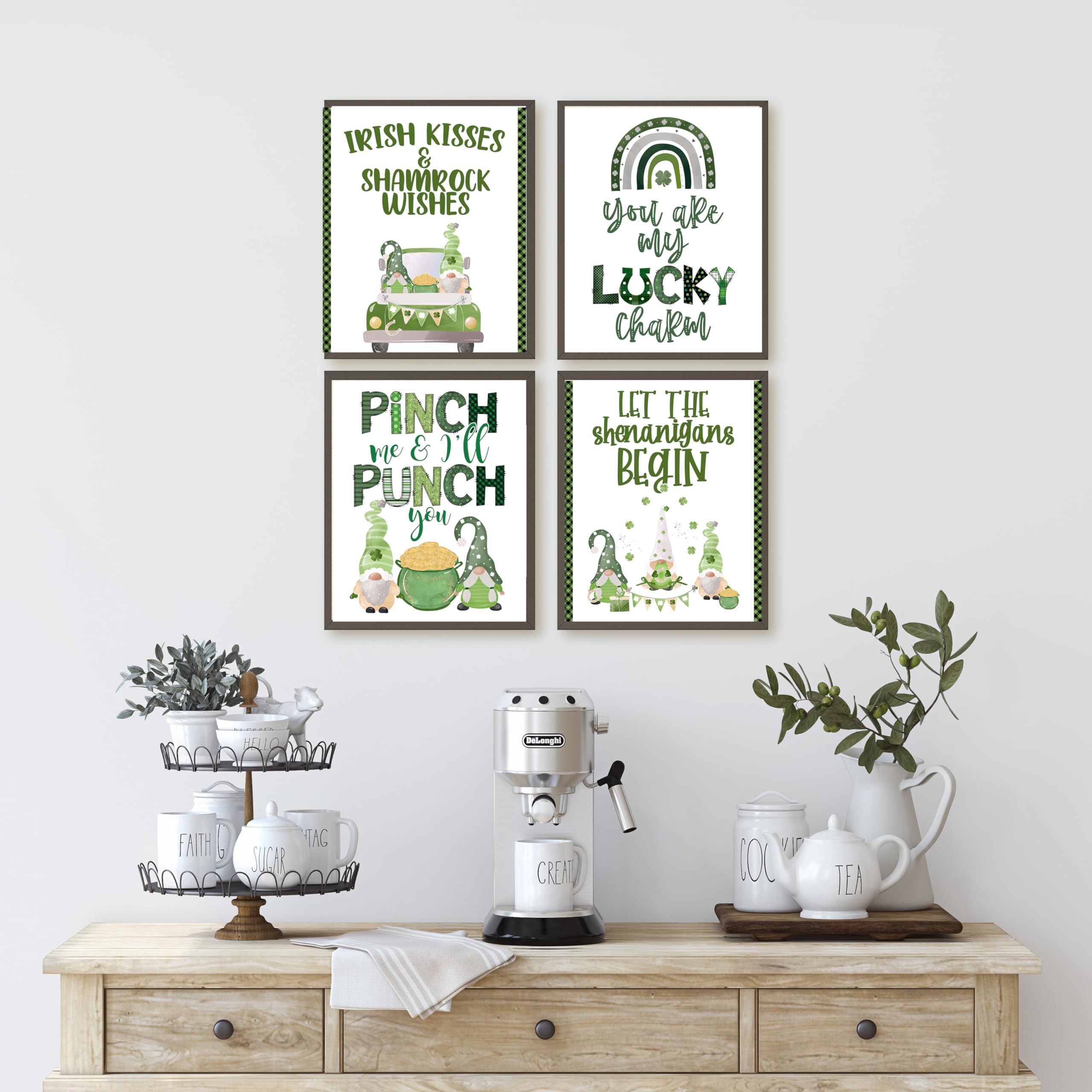 St. Patrick's Day Gnome Wall Art Prints - Lucky Holiday Set