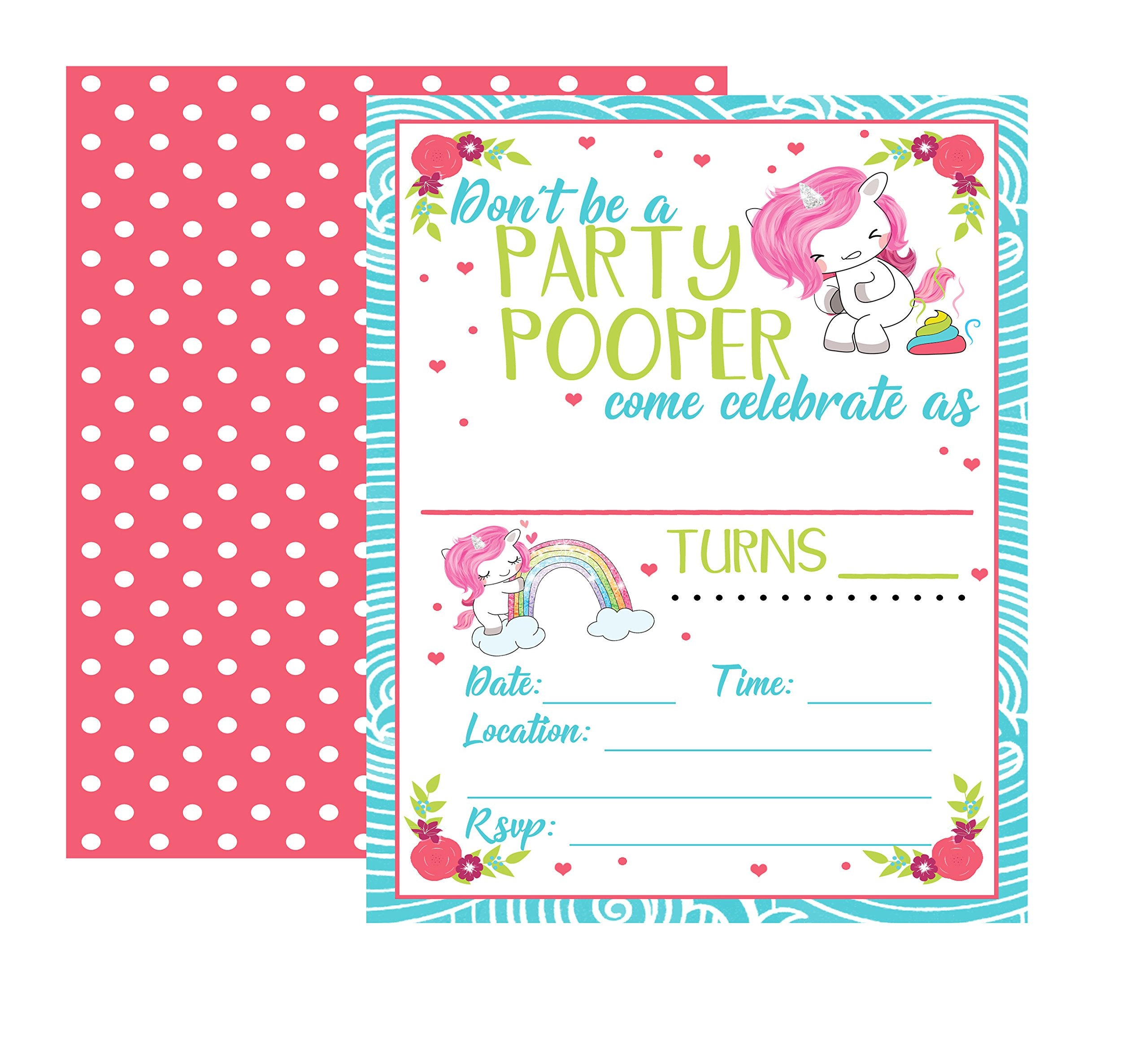 Welcome to My Stinkin' Party Unicorn Pooper Supply Supplies