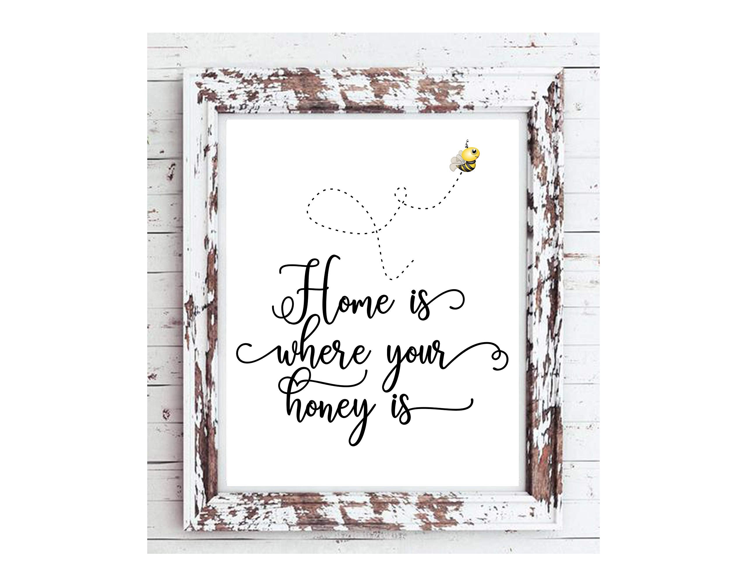 Welcome To Our Hive - Gnome & Bee Wall Art Prints Set