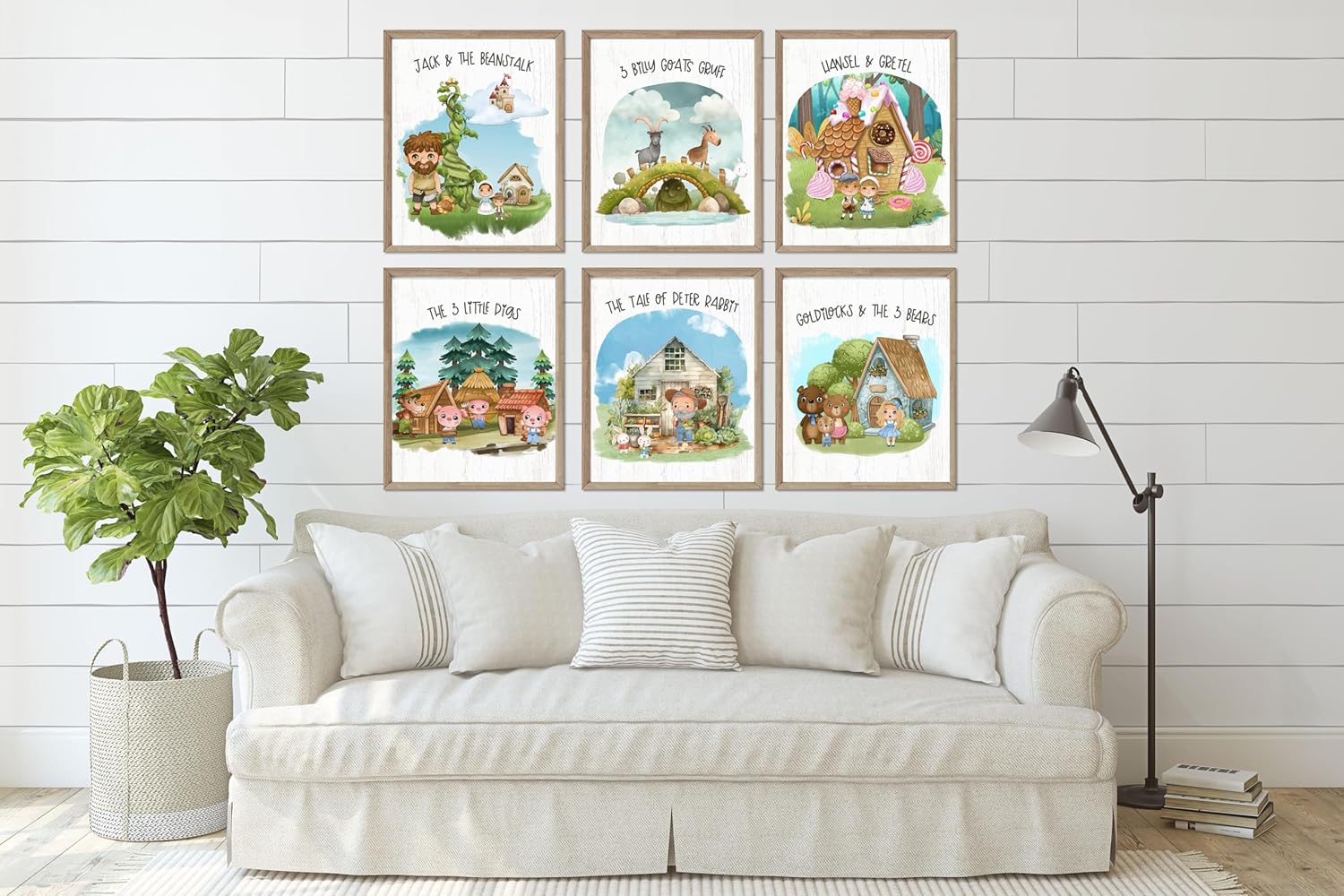 Fairy Tale Baby Child Kids Set Wall Art Prints Gift Decor (Set of 6)