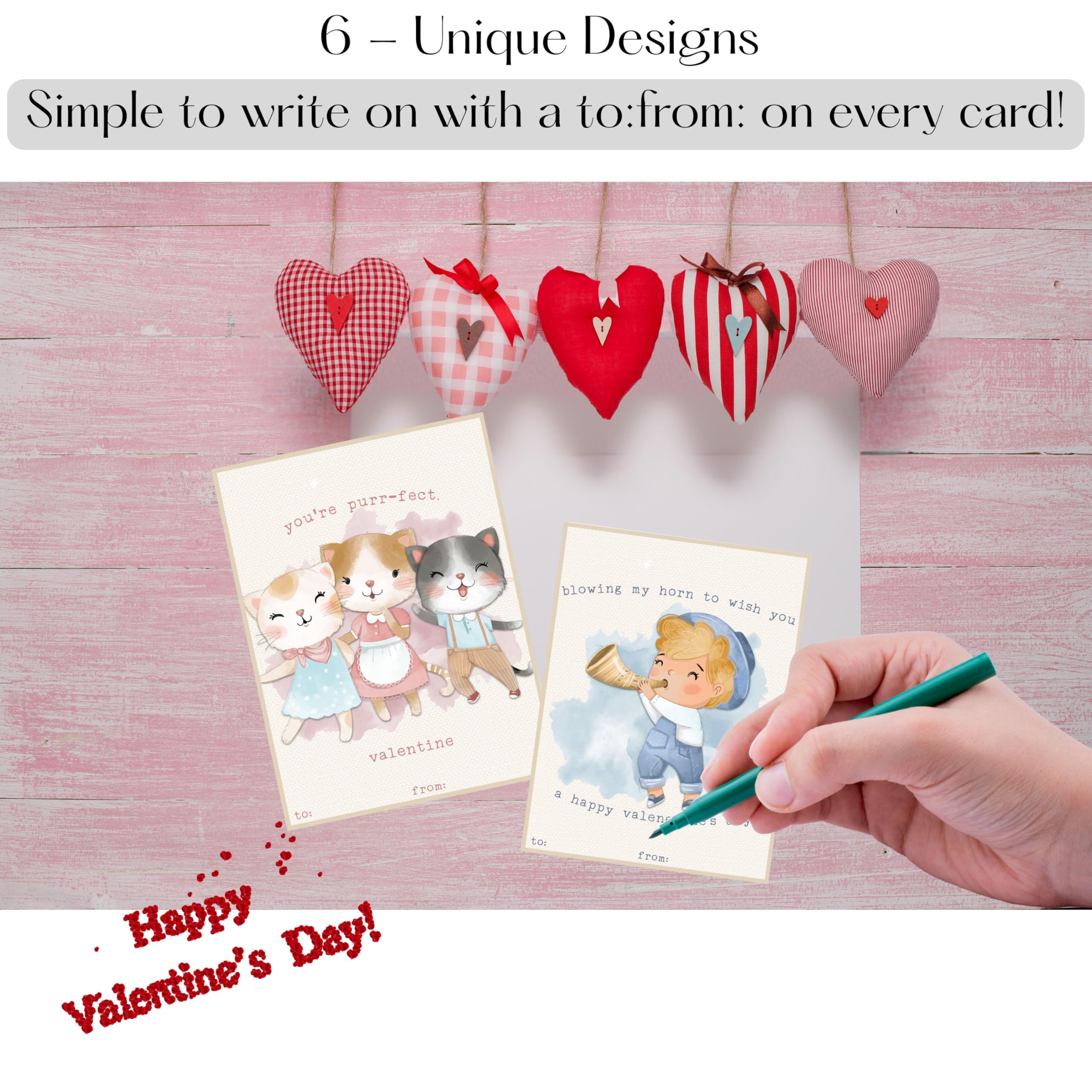 Nursery Rhyme Book Valentine Day Classroom Sharing Cards (Set of 24) Valentine's Party Exchange - I Wooly Like You