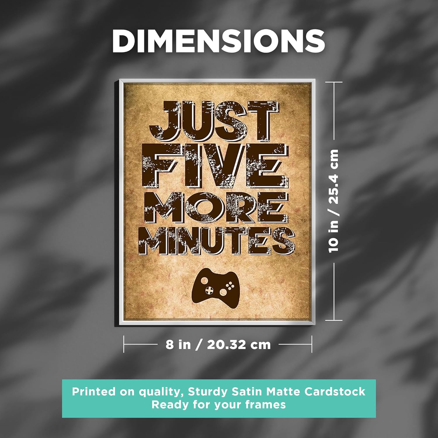 You Can't Just Pause A Game, Video Gamer Themed Wall Art Decor Prints