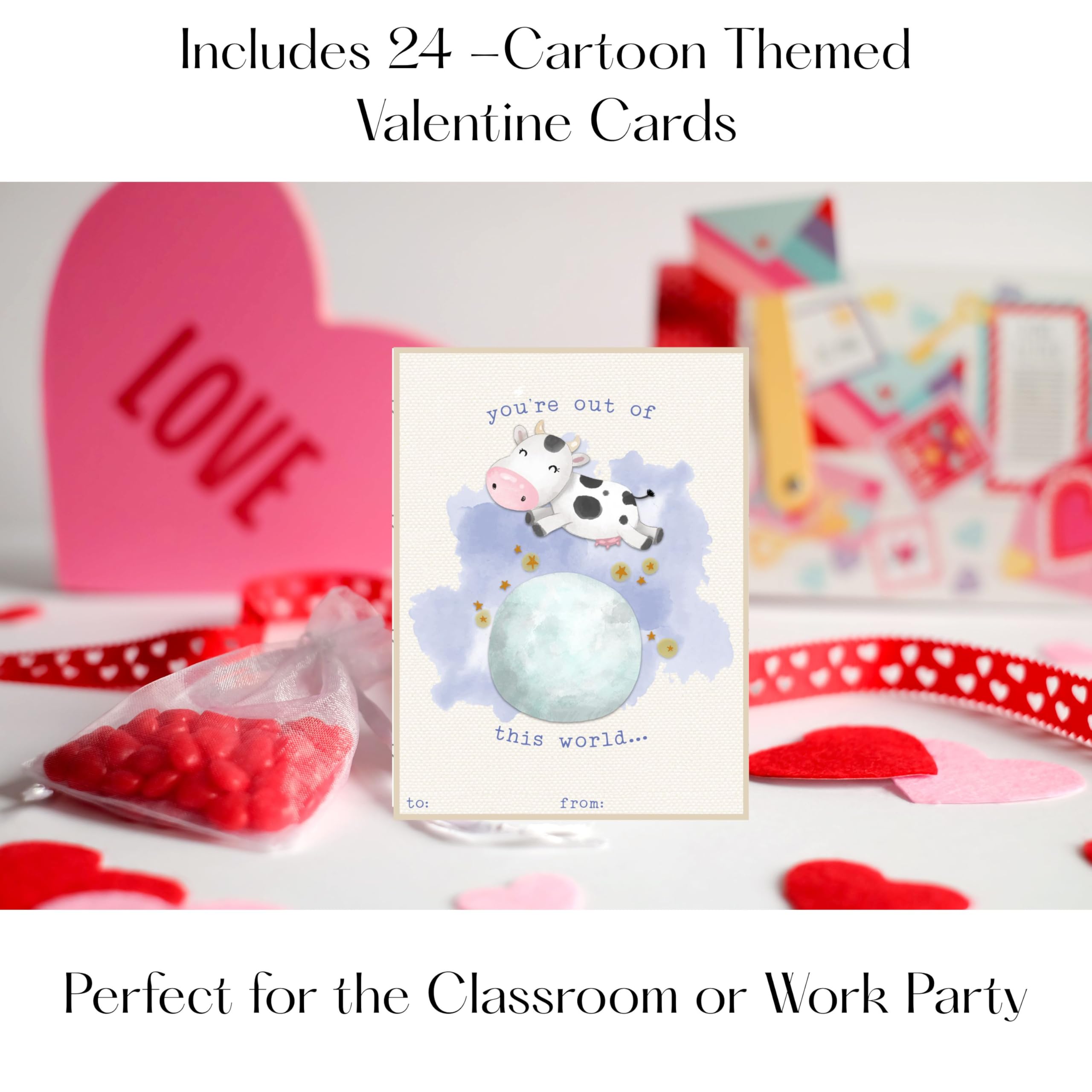 Nursery Rhyme Book Valentine Day Classroom Sharing Cards (Set of 24) Valentine's Party Exchange - I Wooly Like You