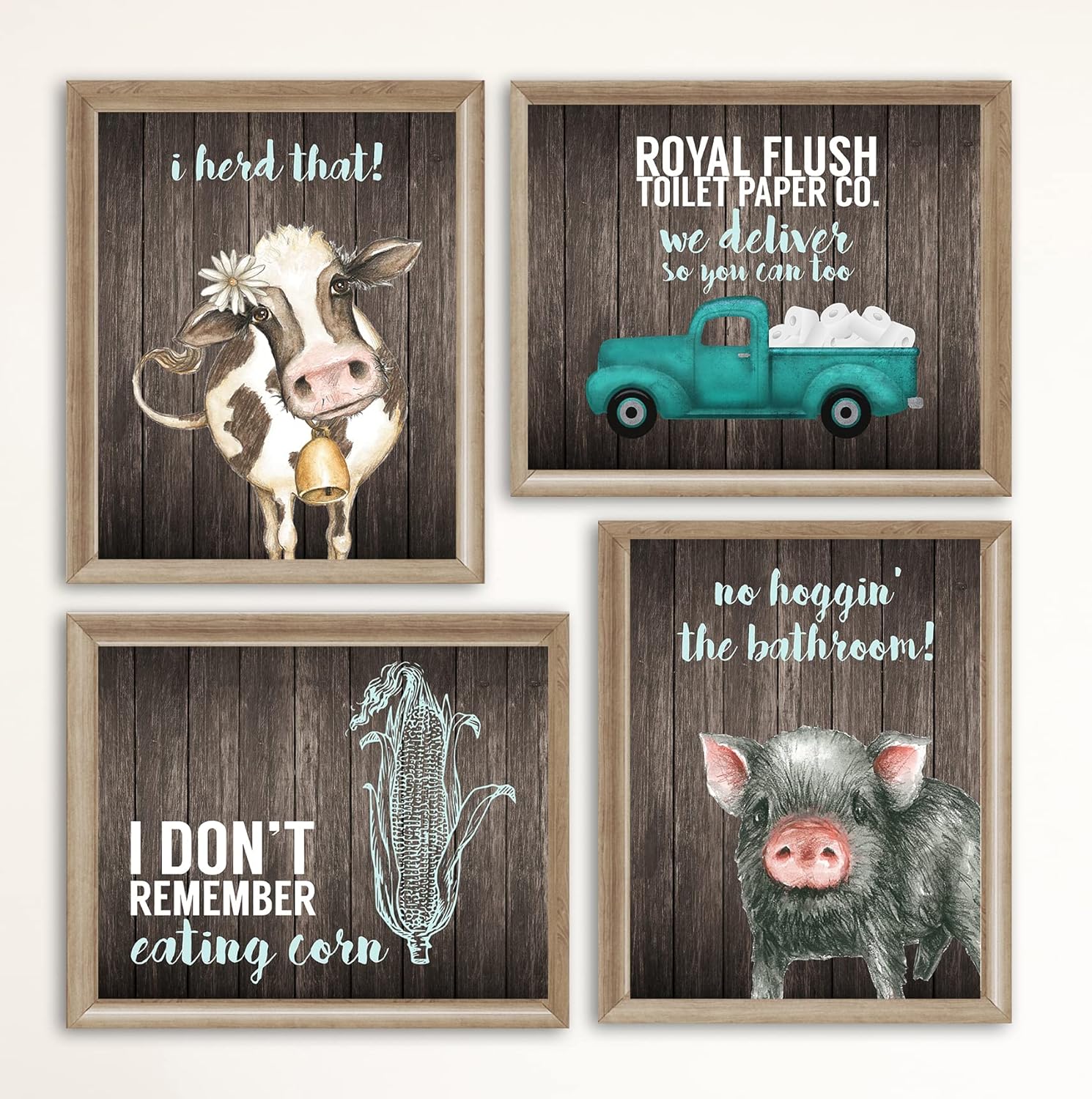 I Herd That! - Funny Farmhouse Bathroom Themed Decor Wall Art Prints Farm Rustic