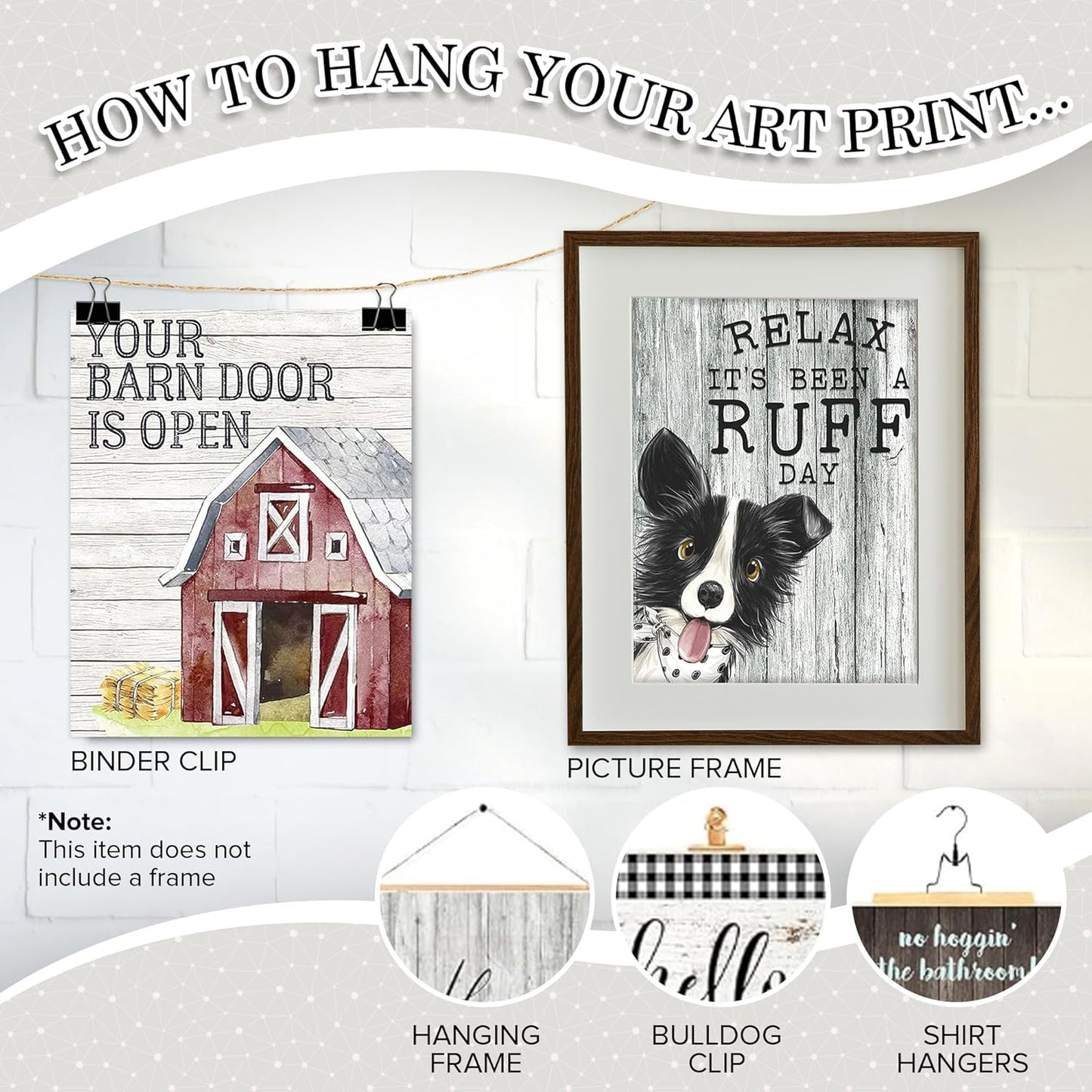 I Herd That! - Funny Farmhouse Bathroom Themed Decor Art Farm Rustic Wood Style Wall Prints Set Cow Pig Poster Signs Typography Cute Rules Toilet Paper Truck