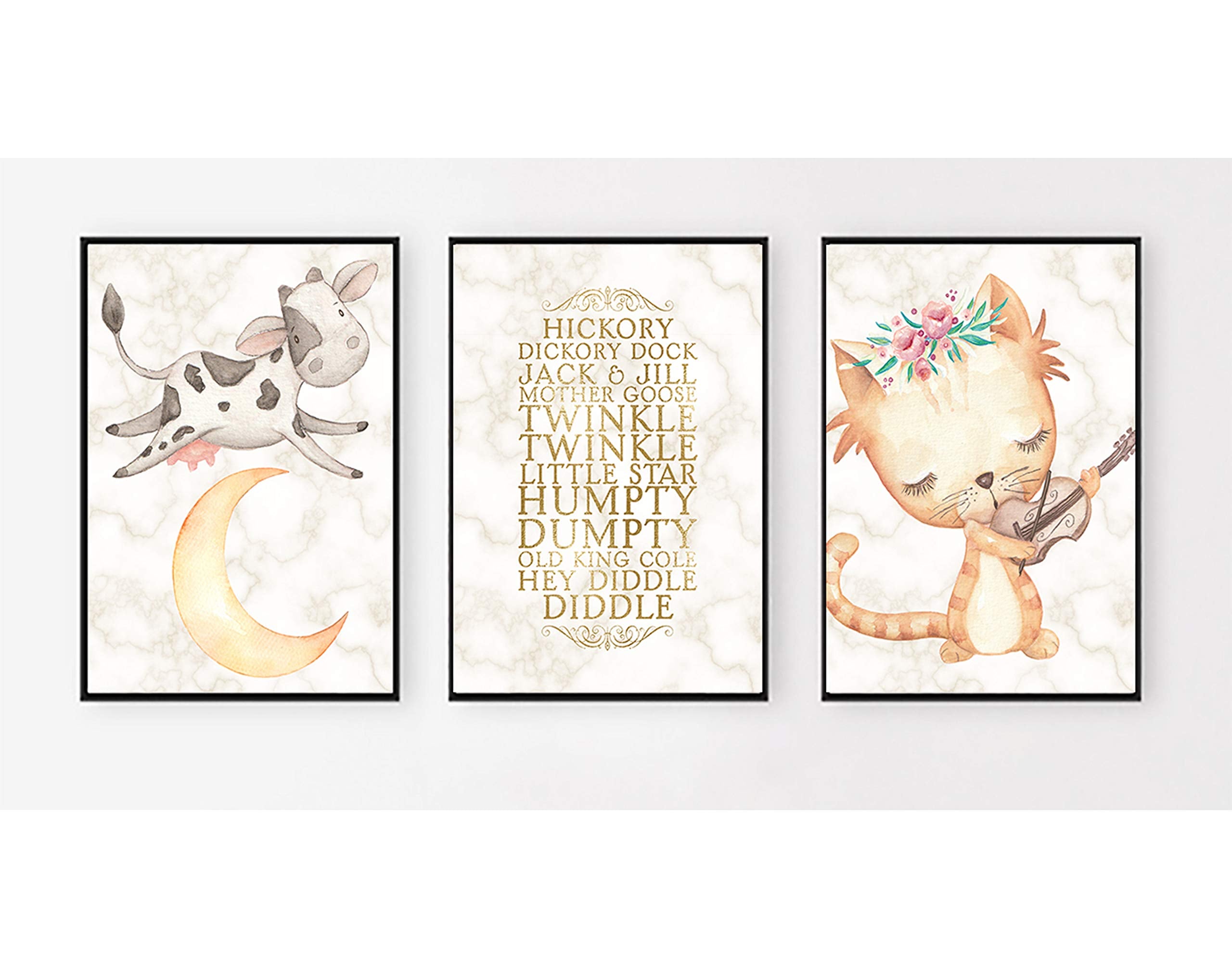 Nursery Rhyme Baby Set Wall Art Baby Gift Decor