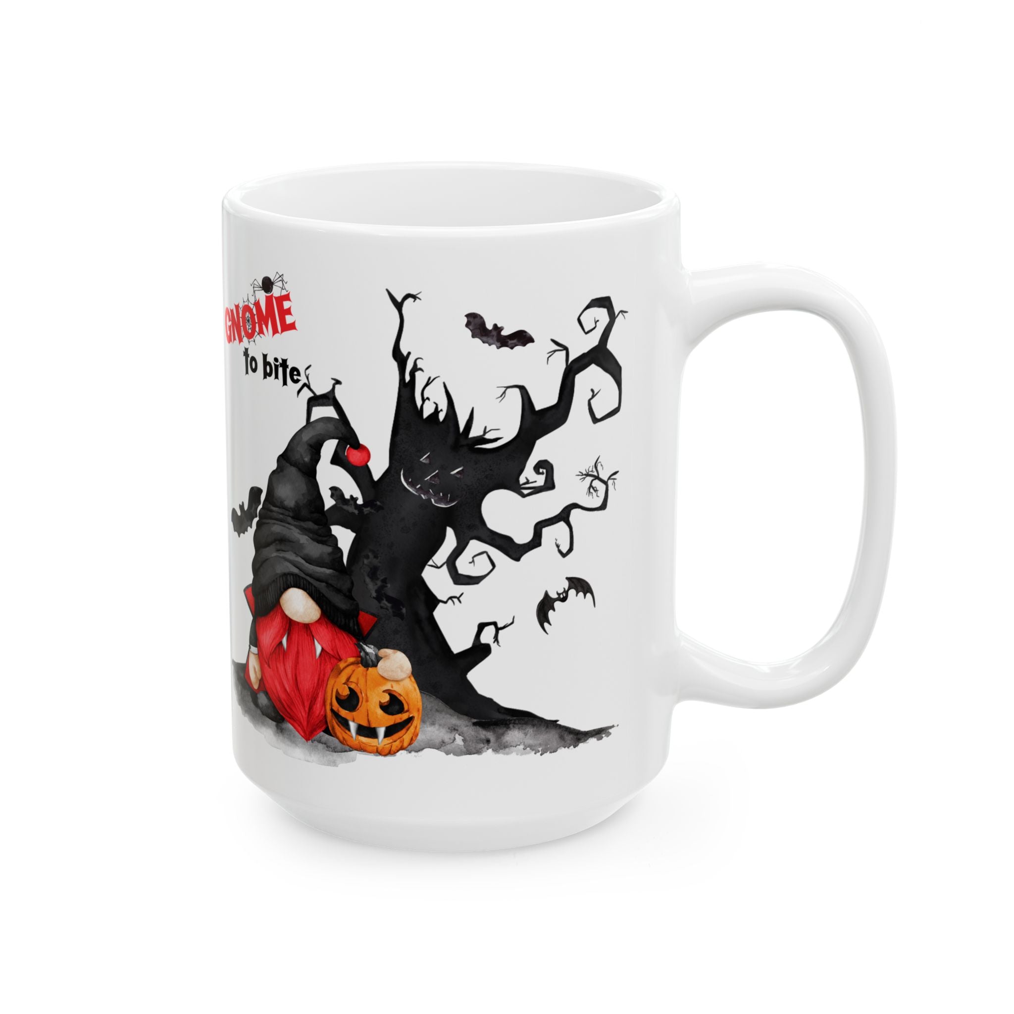 Gnome To Bite – Funny Vampire Gnome Halloween Coffee Mug (11oz, 15oz)