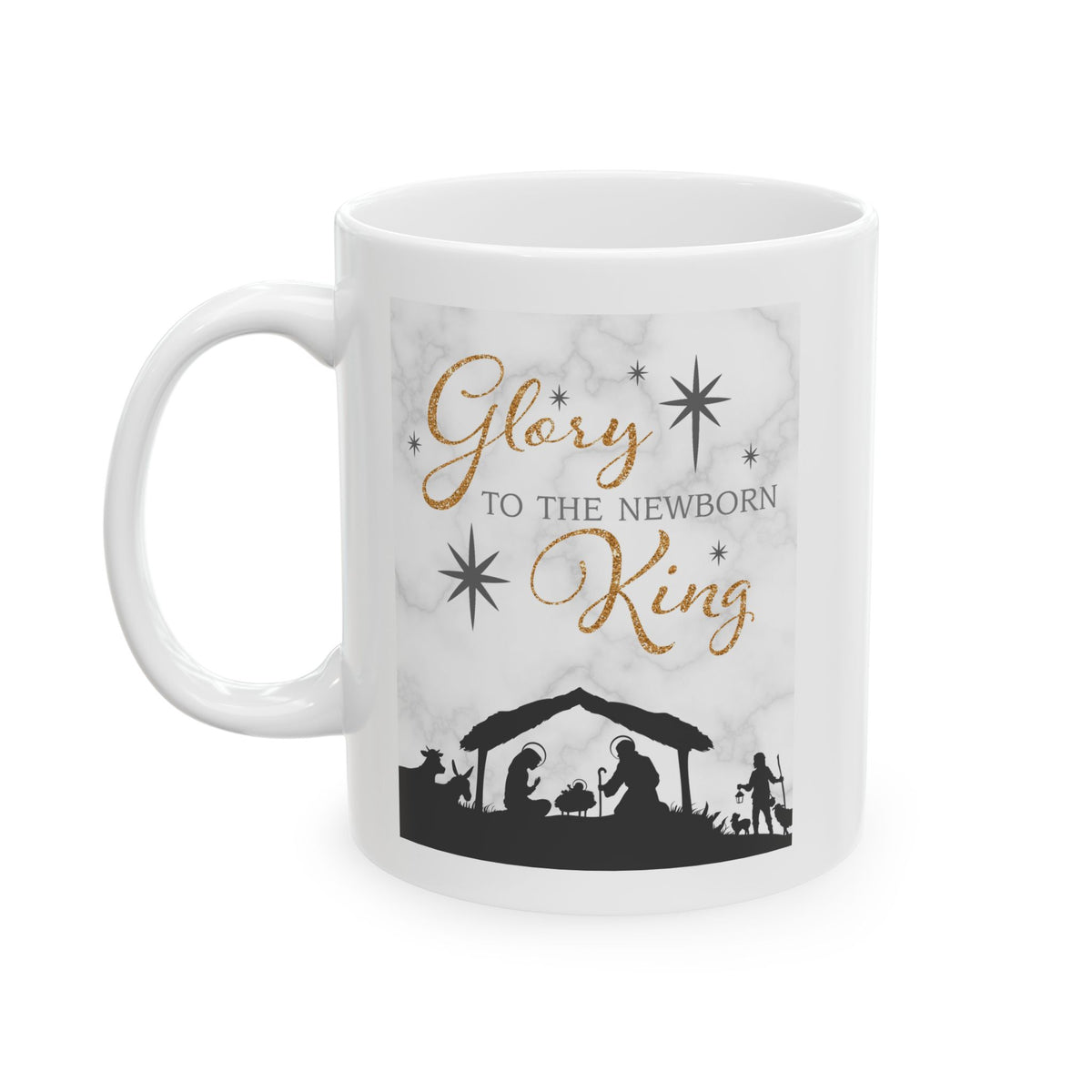 Glory to the Newborn King – Christian Christmas Coffee Mug (11oz, 15oz)