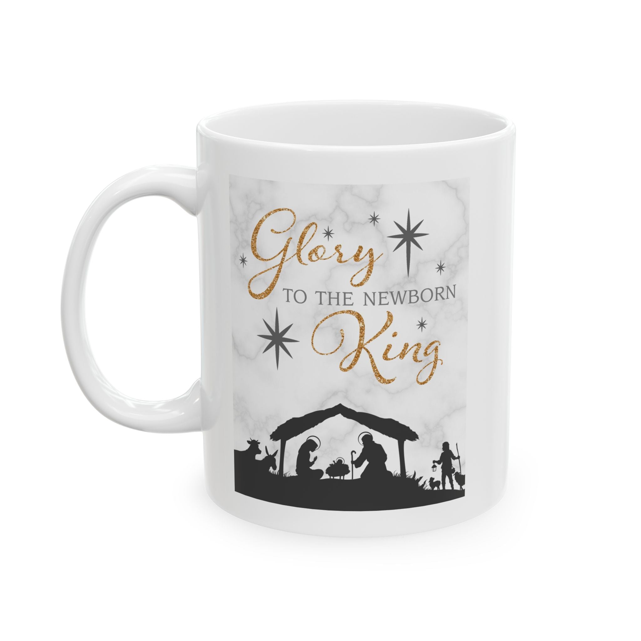 Glory to the Newborn King – Christian Christmas Coffee Mug (11oz, 15oz)