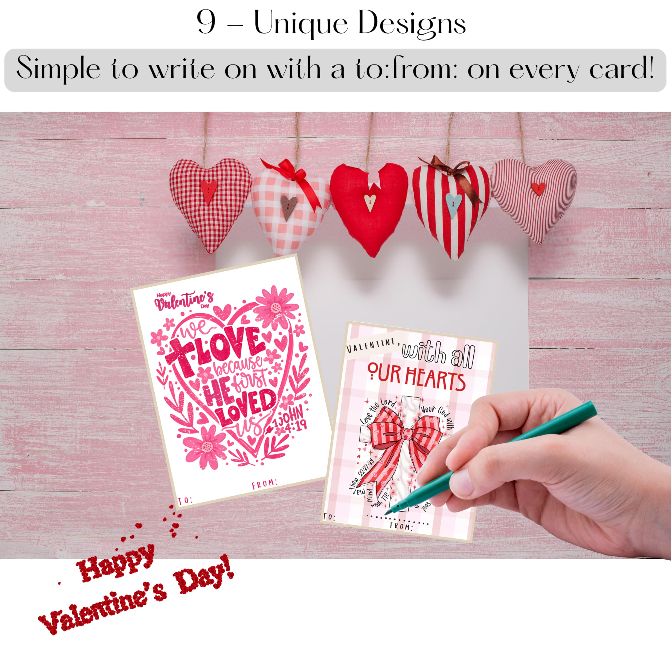 Love Like Jesus Christian Religious Valentine Day Classroom Sharing Cards (Set of 27) Valentine's Party Exchange - Jolly Holiday