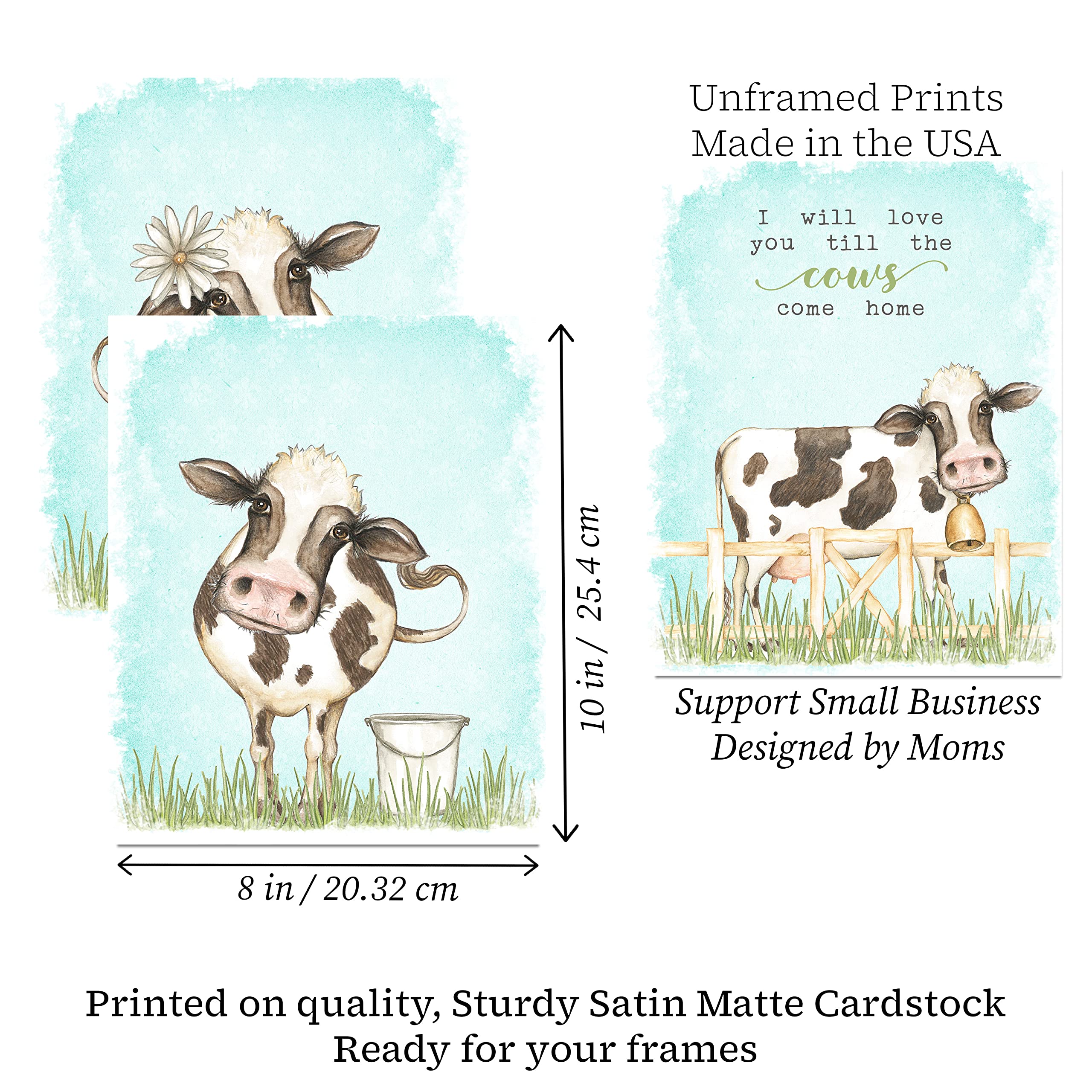 I'll Love You Till The Cows Come Home - Wall Art Print Set