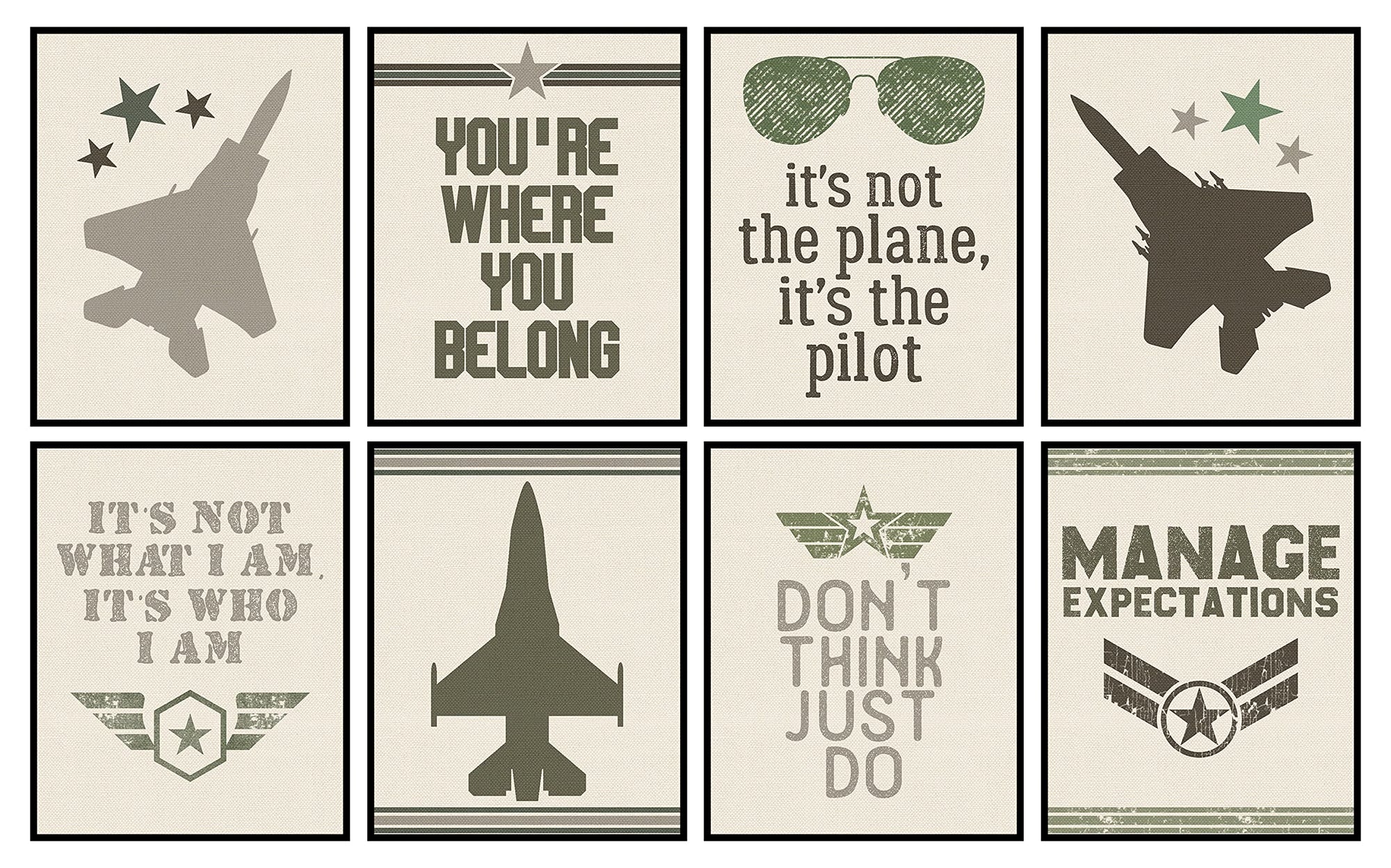 Ace of the Skies - Jet Themed Room Wall Art Print Poster Sign Decor
