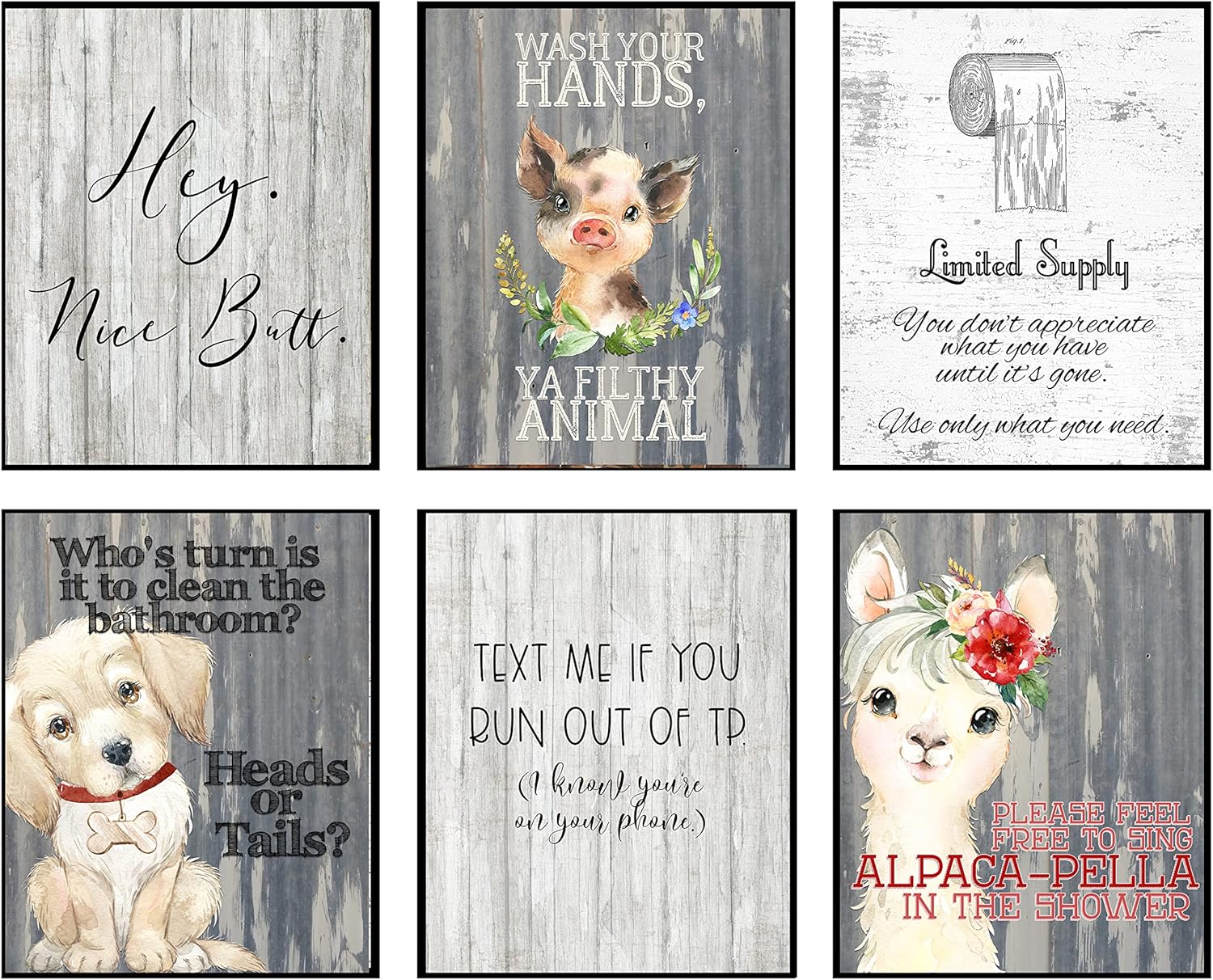 I Herd That! - Funny Farmhouse Bathroom Themed Decor Wall Art Prints Farm Rustic