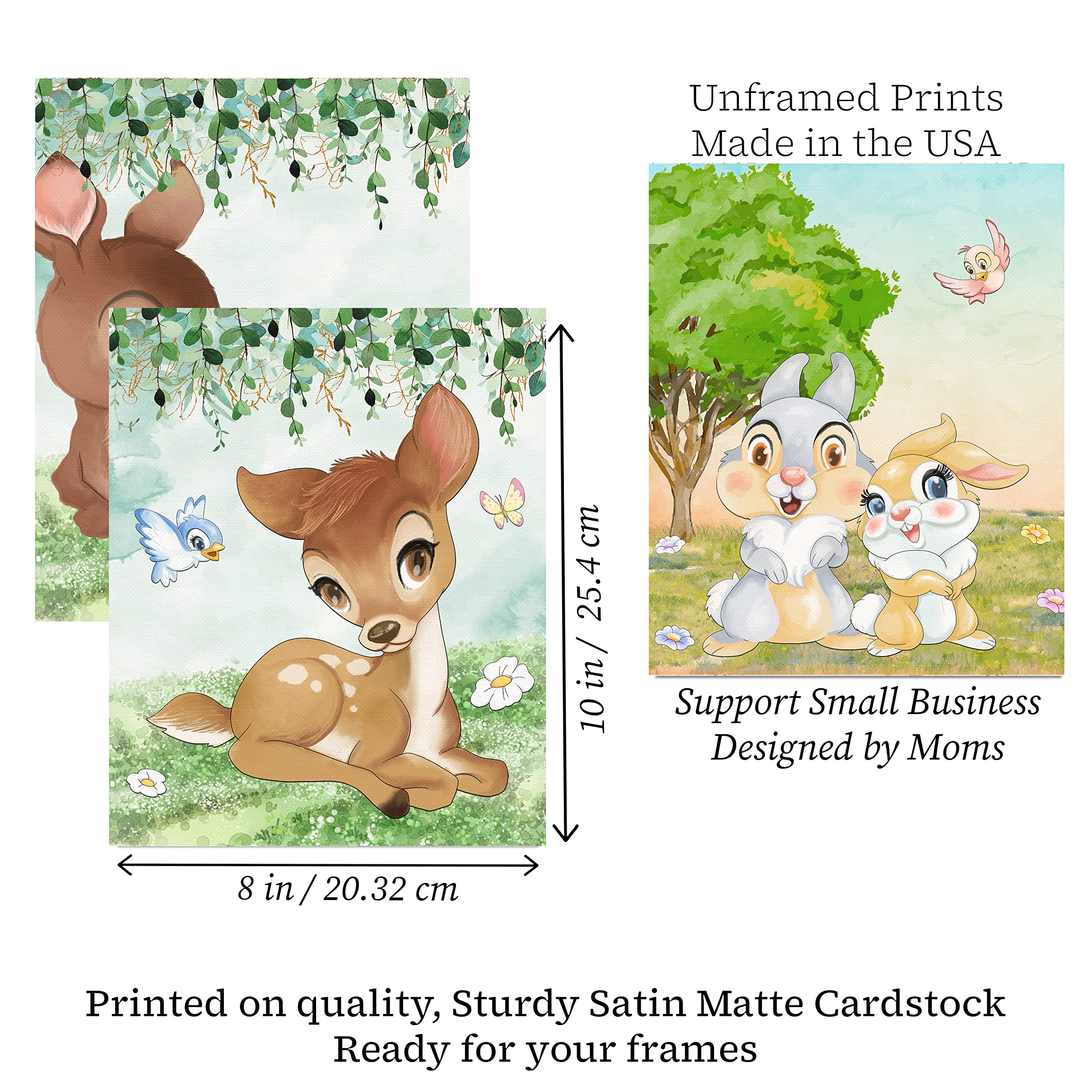 You'll Never Know Deer Woodland Nursery Prints - Set of 4, 8x10 Kids Room