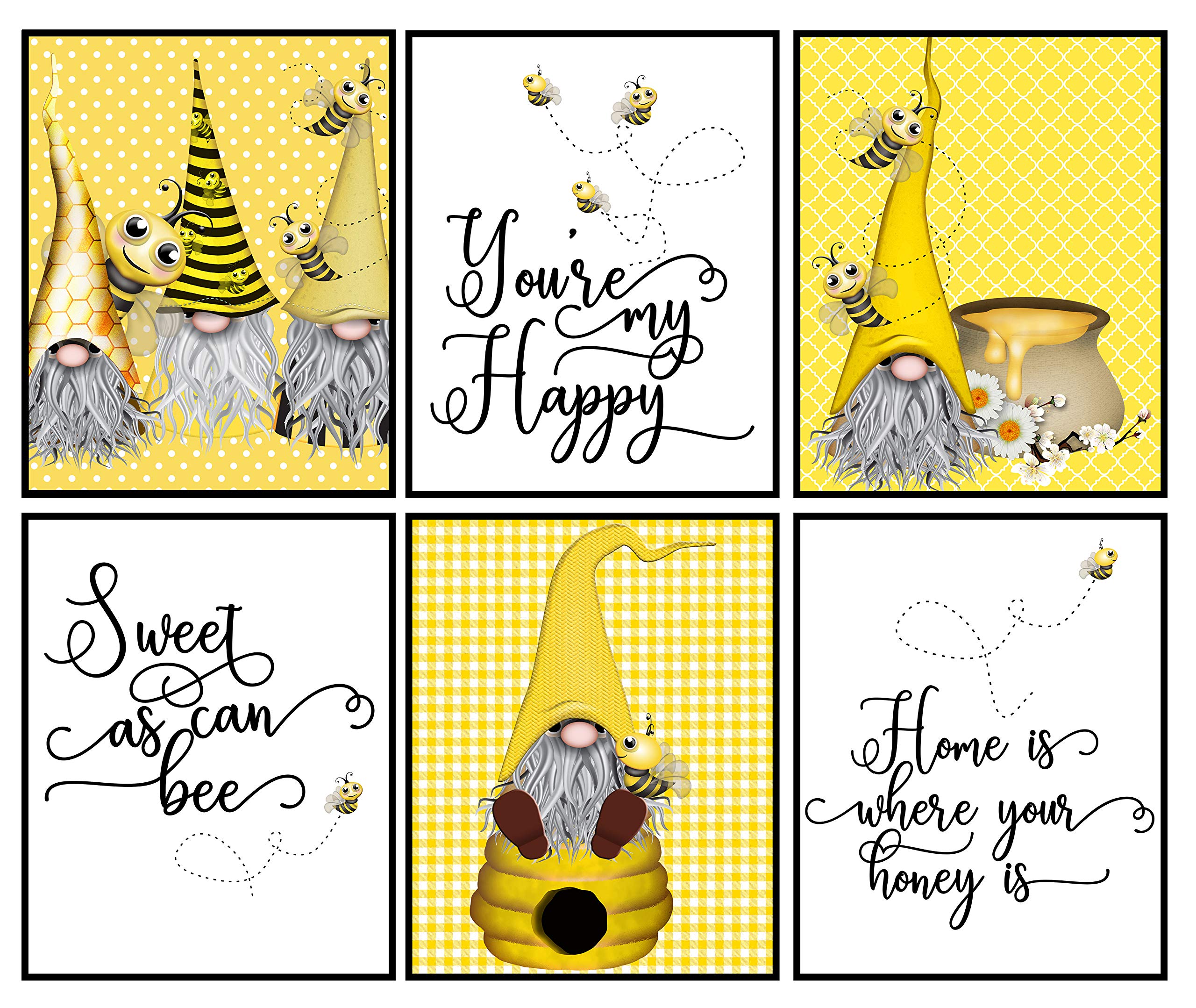 Welcome To Our Hive - Gnome Art Print Throw Pillow Case Design Wall Room Home Bathroom Decor Set - Sweet As Can Bee