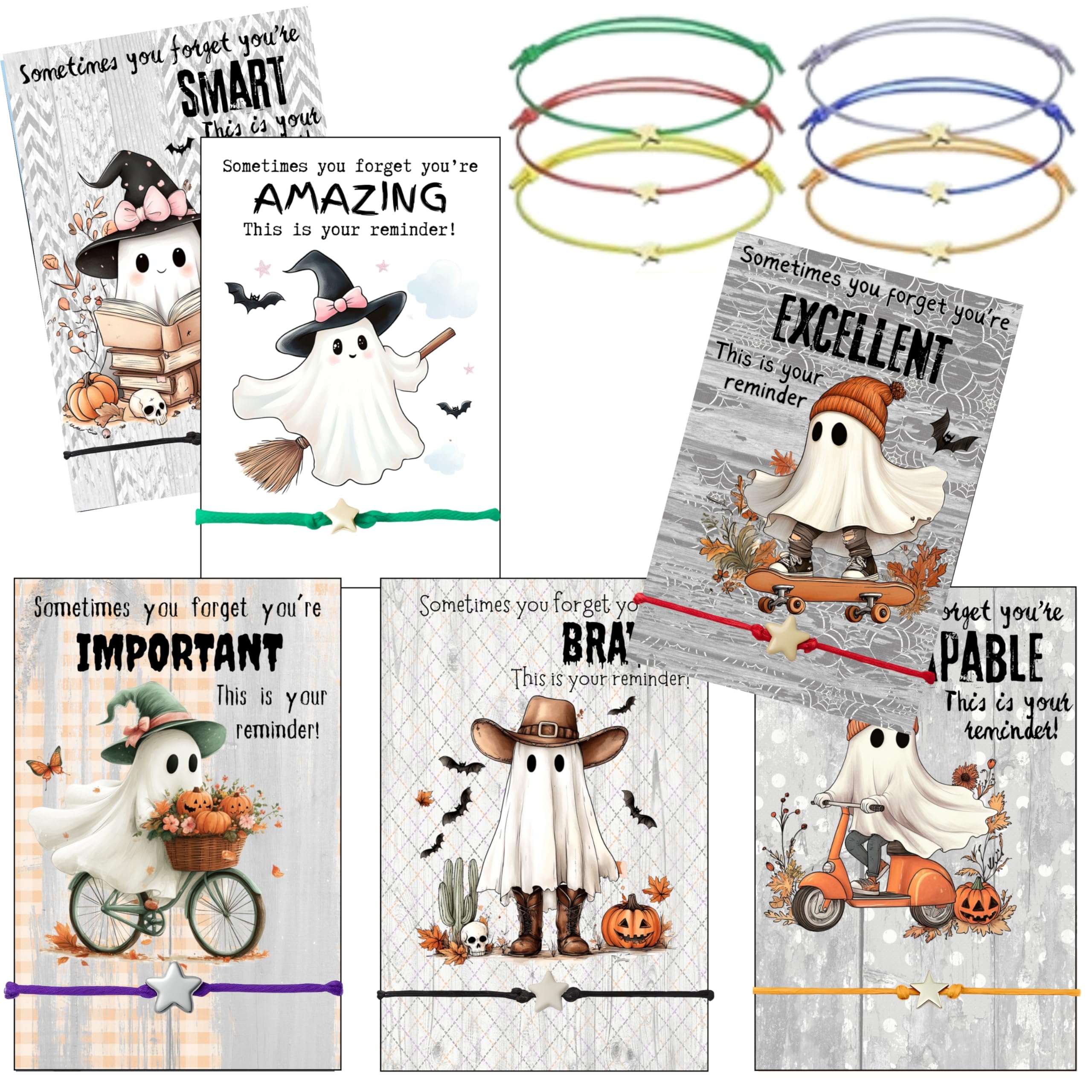 Cute Ghost Themed Inspirational Bulk Gift Sets for All Occasions Favor Kit - Because Sometimes You Forget