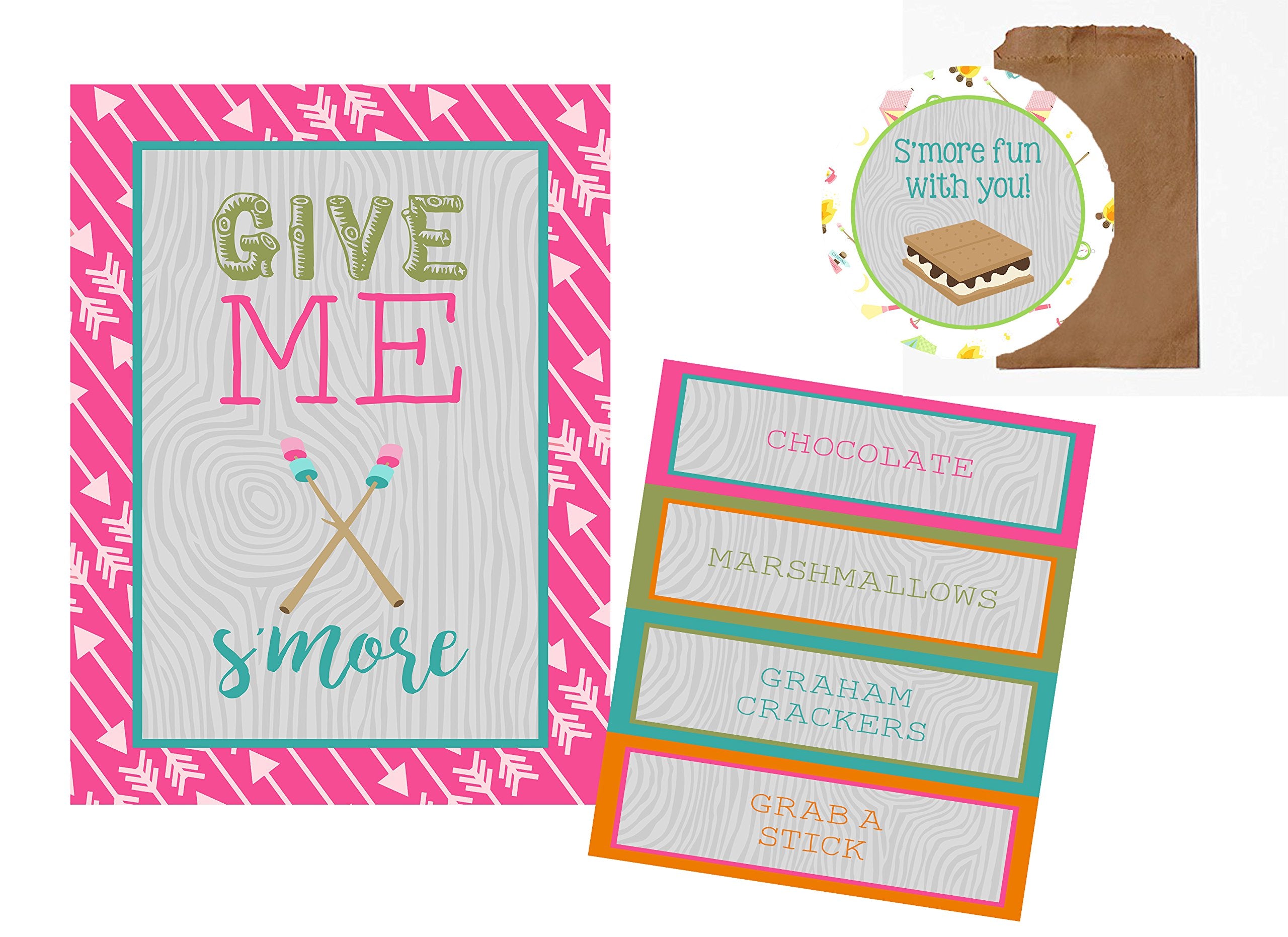 Glamping Girl Camping Pink Party Invitations Supply Decoration Decor