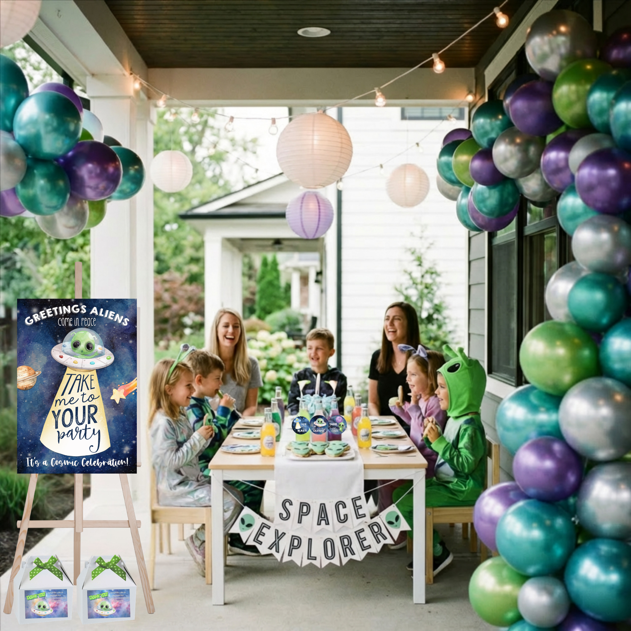 Out of This World Alien Party Bundle Kit - Digital Download 10pc