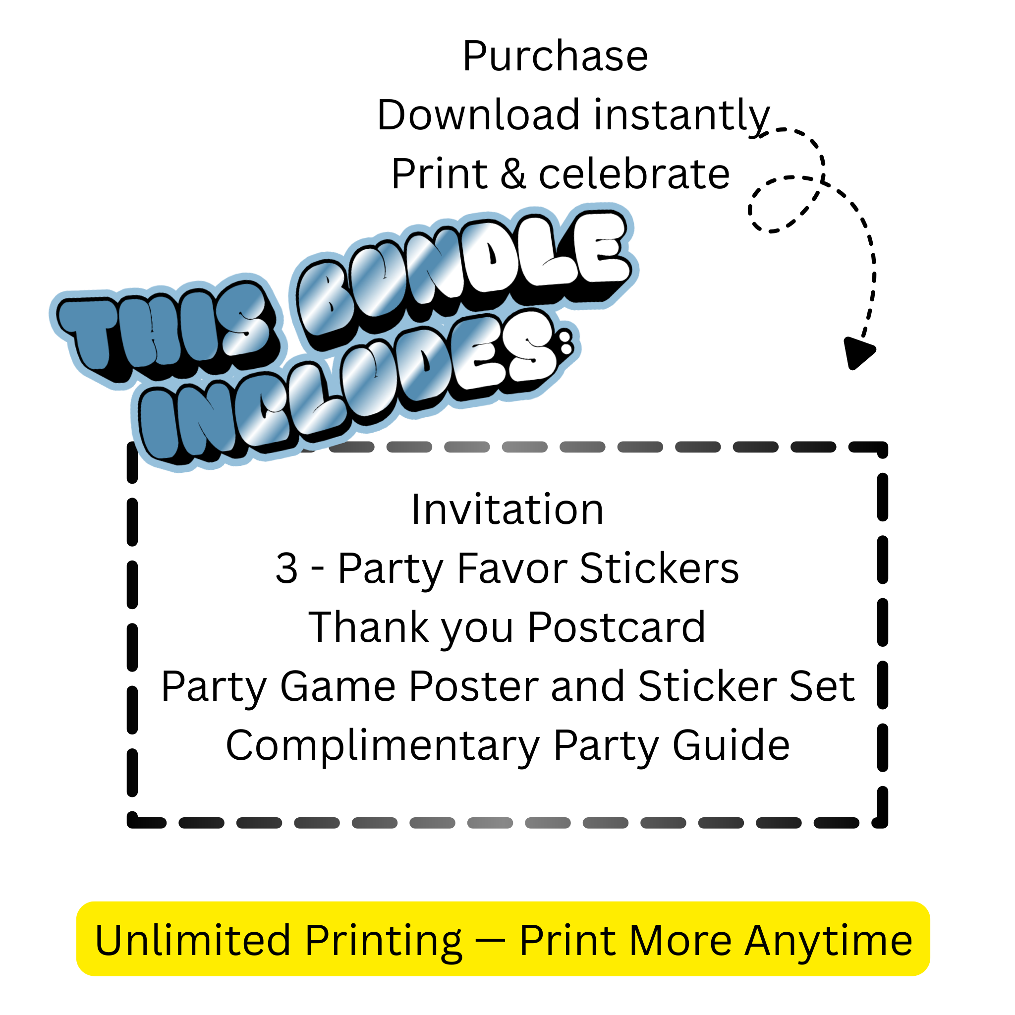 Out of This World Alien Party Bundle Kit - Digital Download 10pc