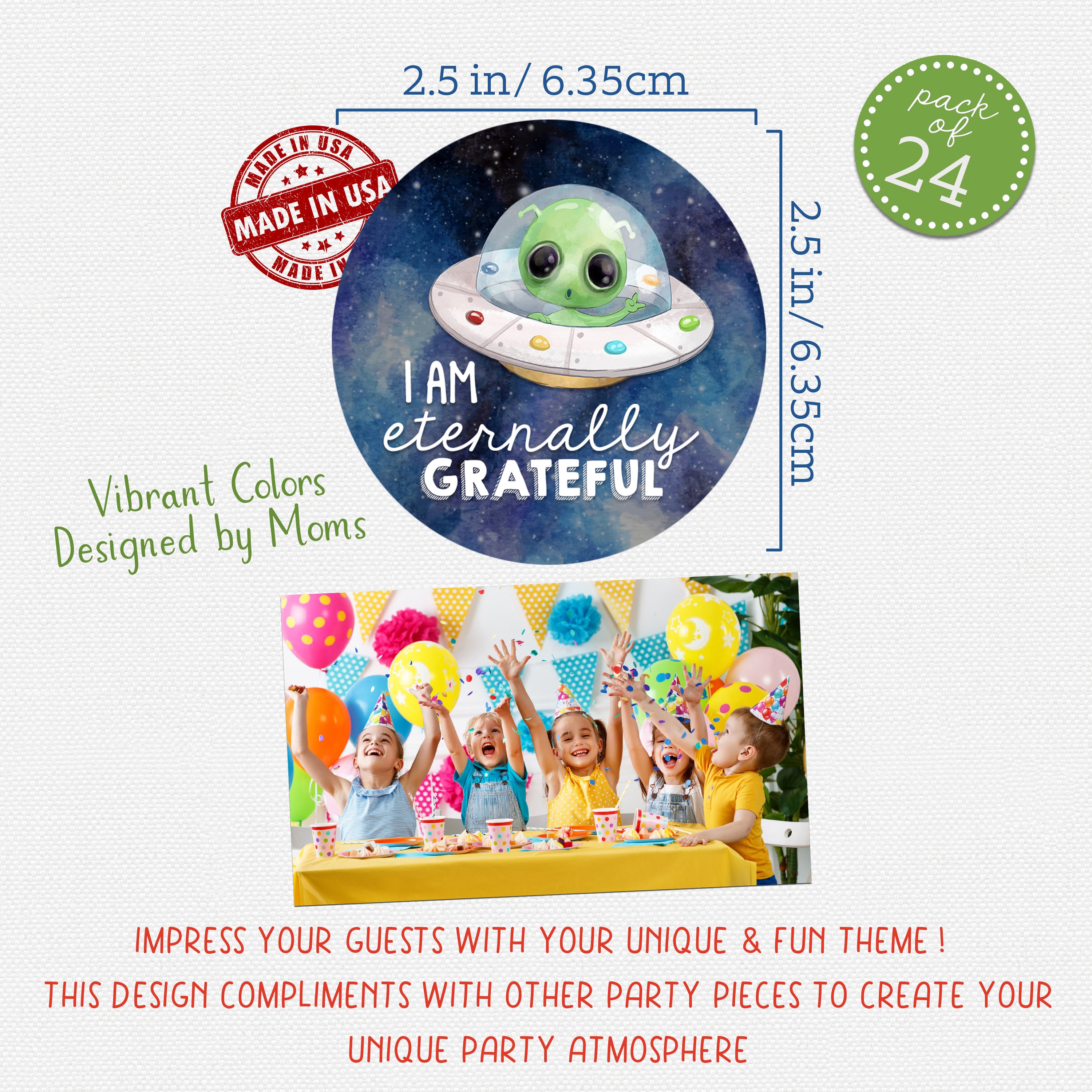 Welcome Our Tiny Human Alien Baby Shower Bundle - 62 Piece Space Theme Party Kit Supplies