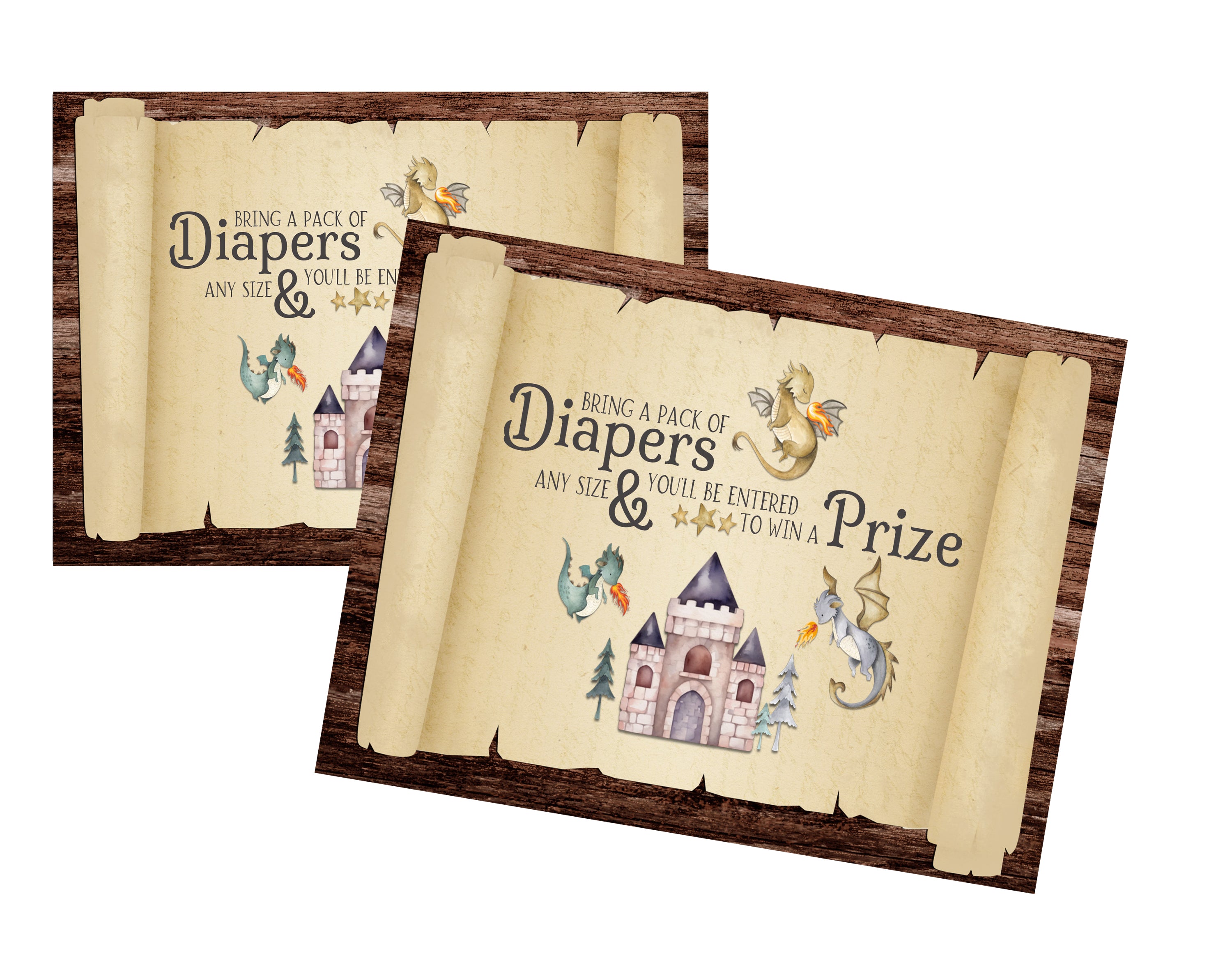 Dragon Baby Shower Bundle — 74 Piece Complete Party Kit Supplies Set
