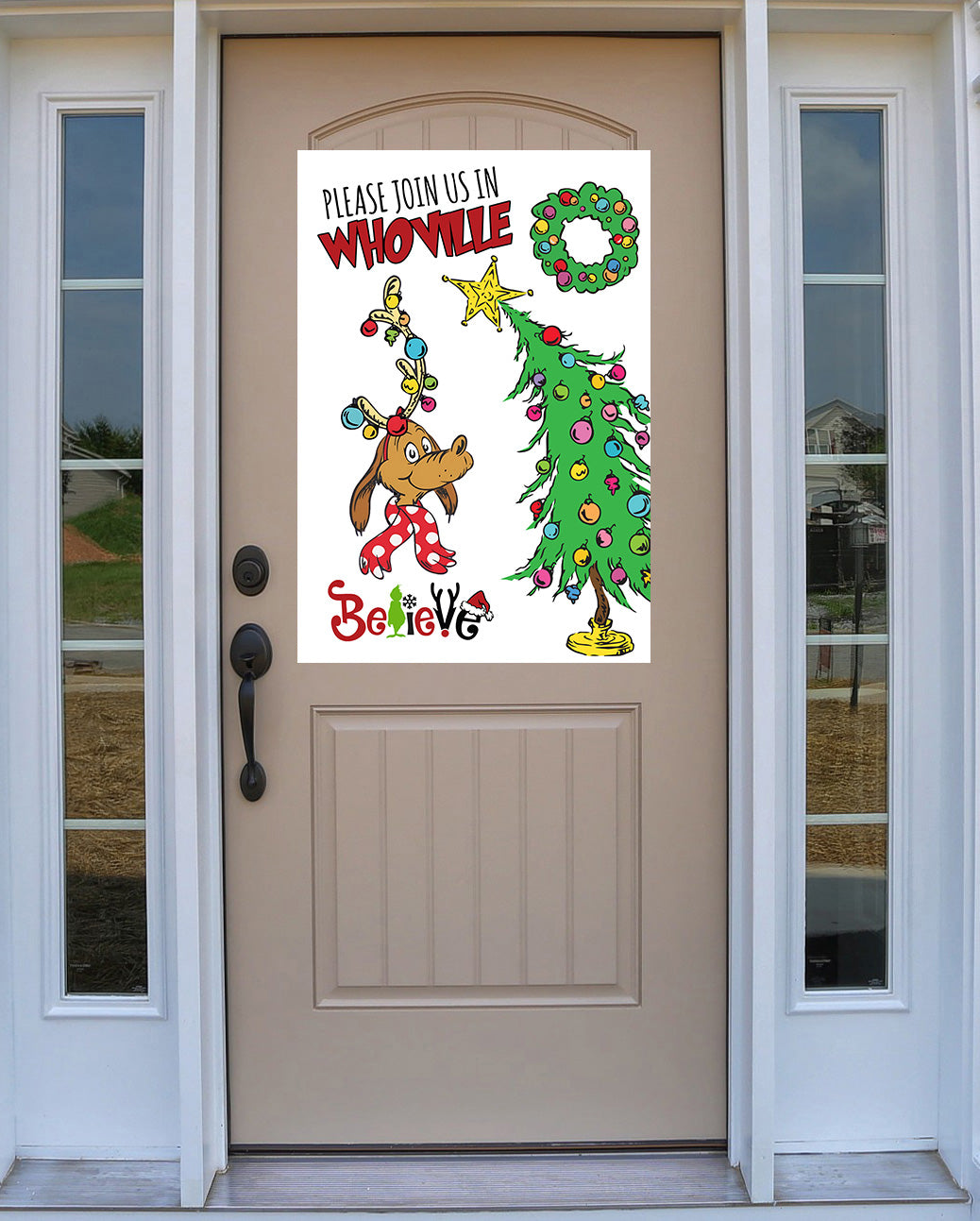 Please Join Us In Whoville - Christmas Holiday Themed Baby Shower Party Every Day Use Poster Banner Sign 19x13in. Decoration