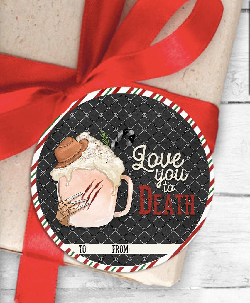 Scream, It's a Gift! - Horror Movie Character Themed Sticker Gift Wrap Labels - Self Adhesive (Set of 24)