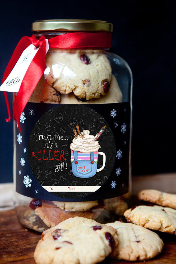Scream, It's a Gift! - Horror Movie Character Themed Sticker Gift Wrap Labels - Self Adhesive (Set of 24)
