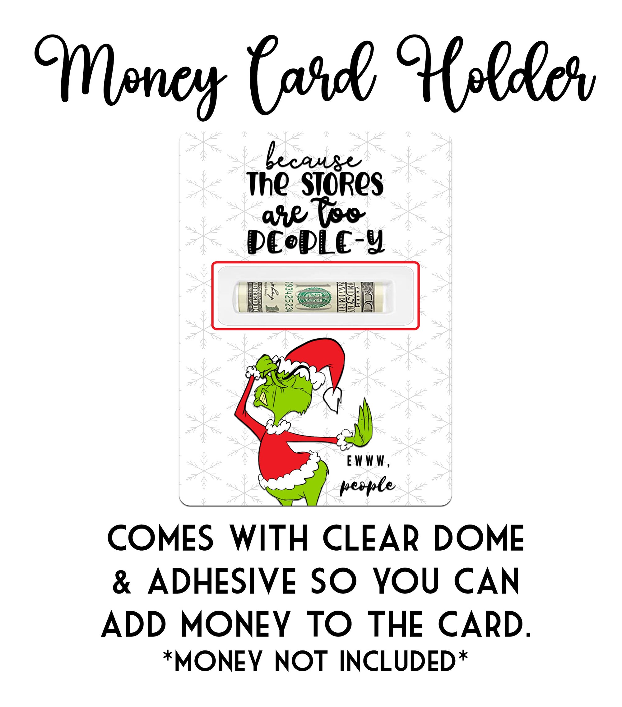 Funny Movie Themed Design Christmas - Money Present Cash Holder DIY Gift Cards