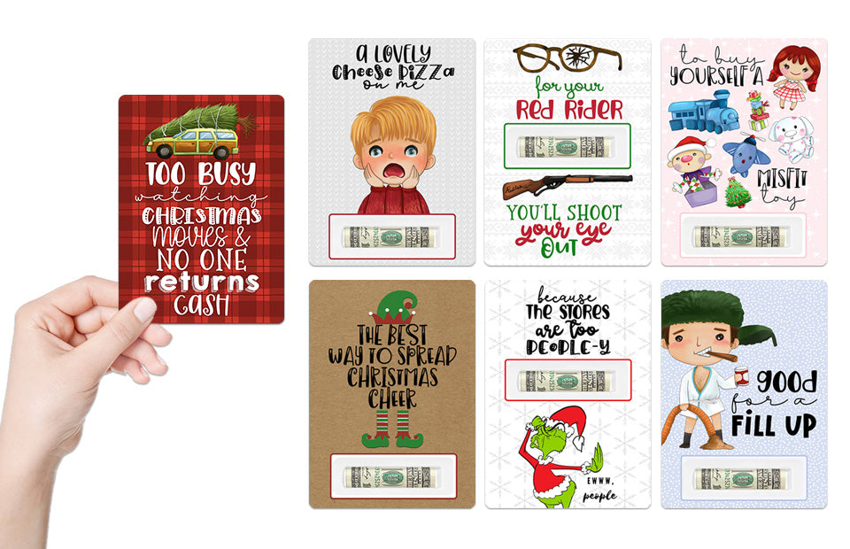 Funny Movie Themed Design Christmas - Money Present Cash Holder DIY Gift Cards