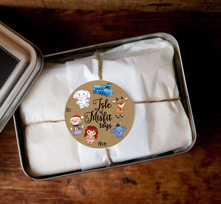 Christmas Movie Holiday Gift Tag Sticker Labels Presents Bulk Self Adhesive - Careful It's Fragile