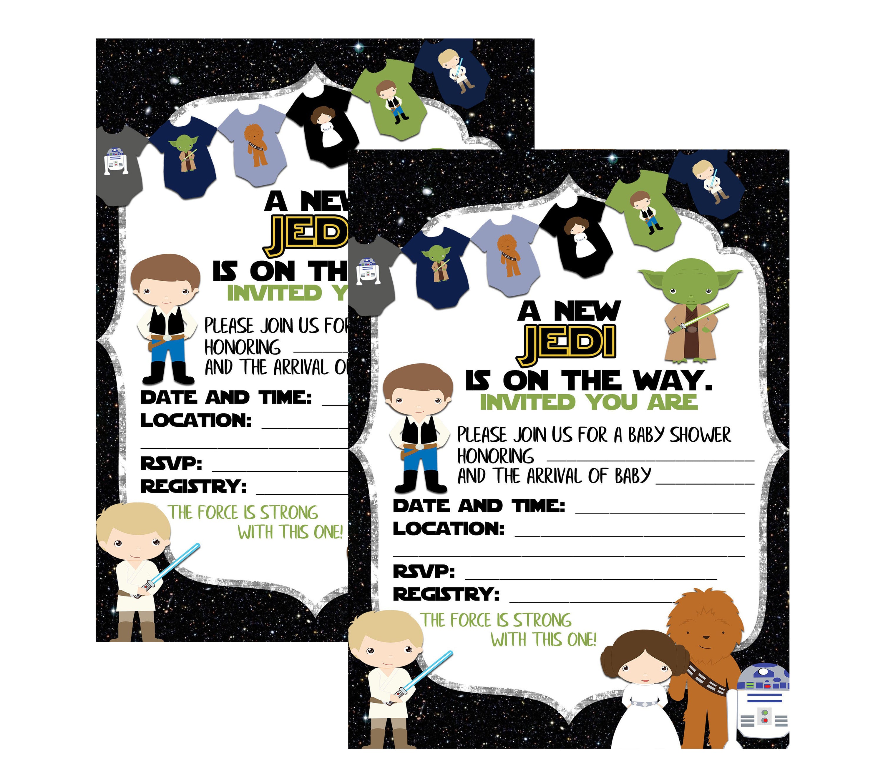 Character Baby Shower That Is Out of this World Space Invitations Party Supply Set of 12