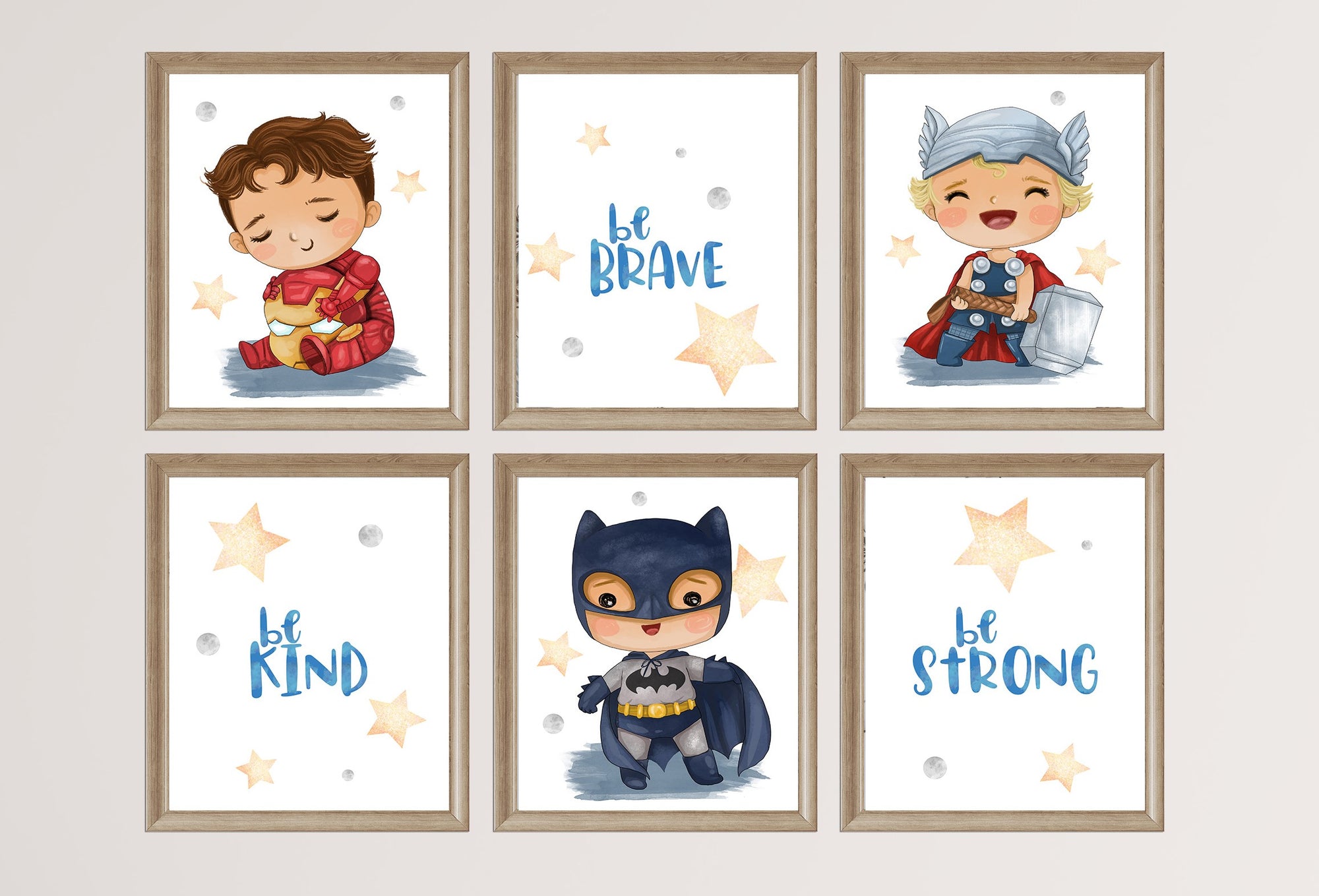 A Superhero Sleeps Here - Darling Baby Super Hero Themed Wall Art Print Room Nursery Decor