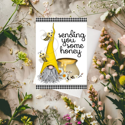 You're My Favorite Gnomie Bee Hive Gnome Themed Greeting Card Assortment Set