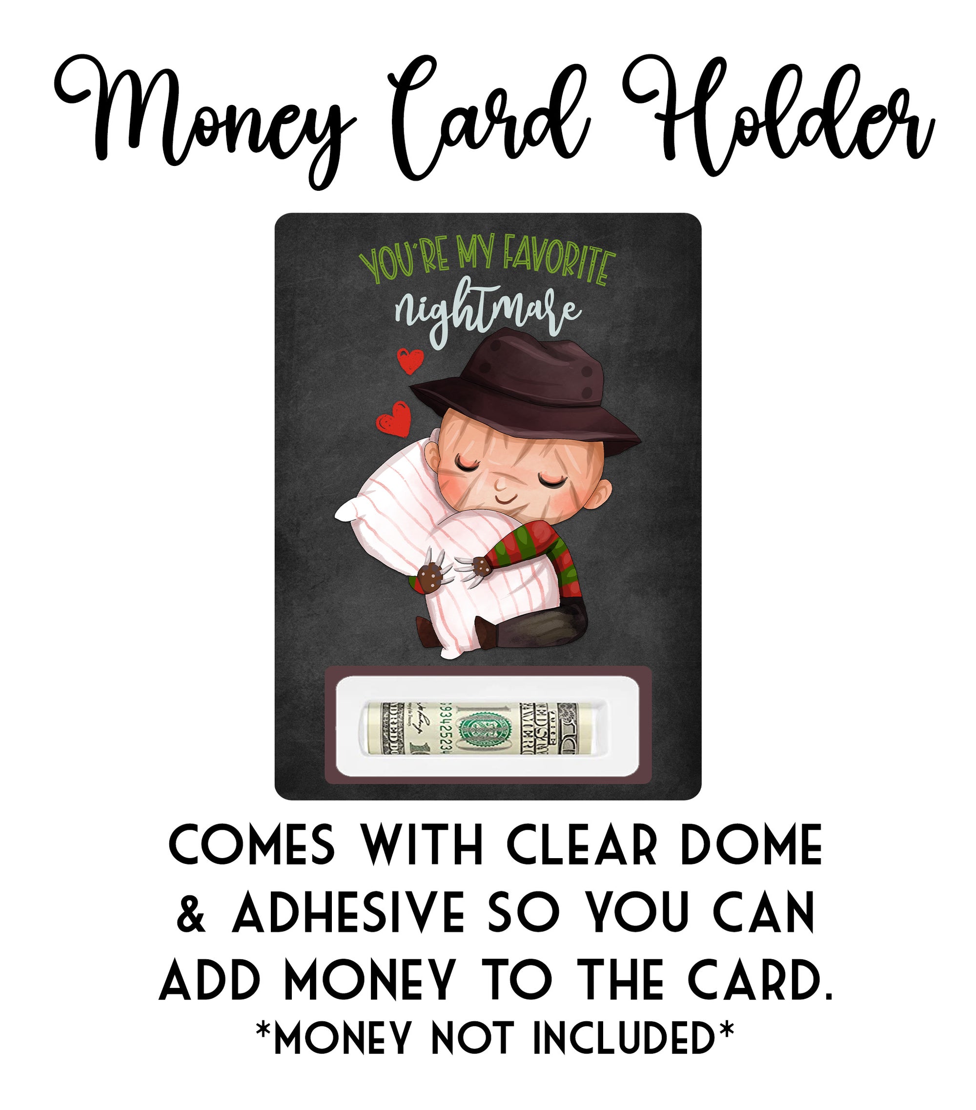 Cash Is Better Than Candy - Funny Halloween Horror Movie Money Holder Gift Cards