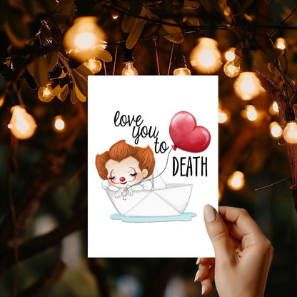 Cute Horror Movie Themed Greeting Card Set Blank All Occasion Assortment