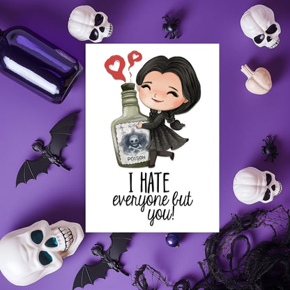 Cute Horror Movie Themed Greeting Card Set Blank All Occasion Assortment
