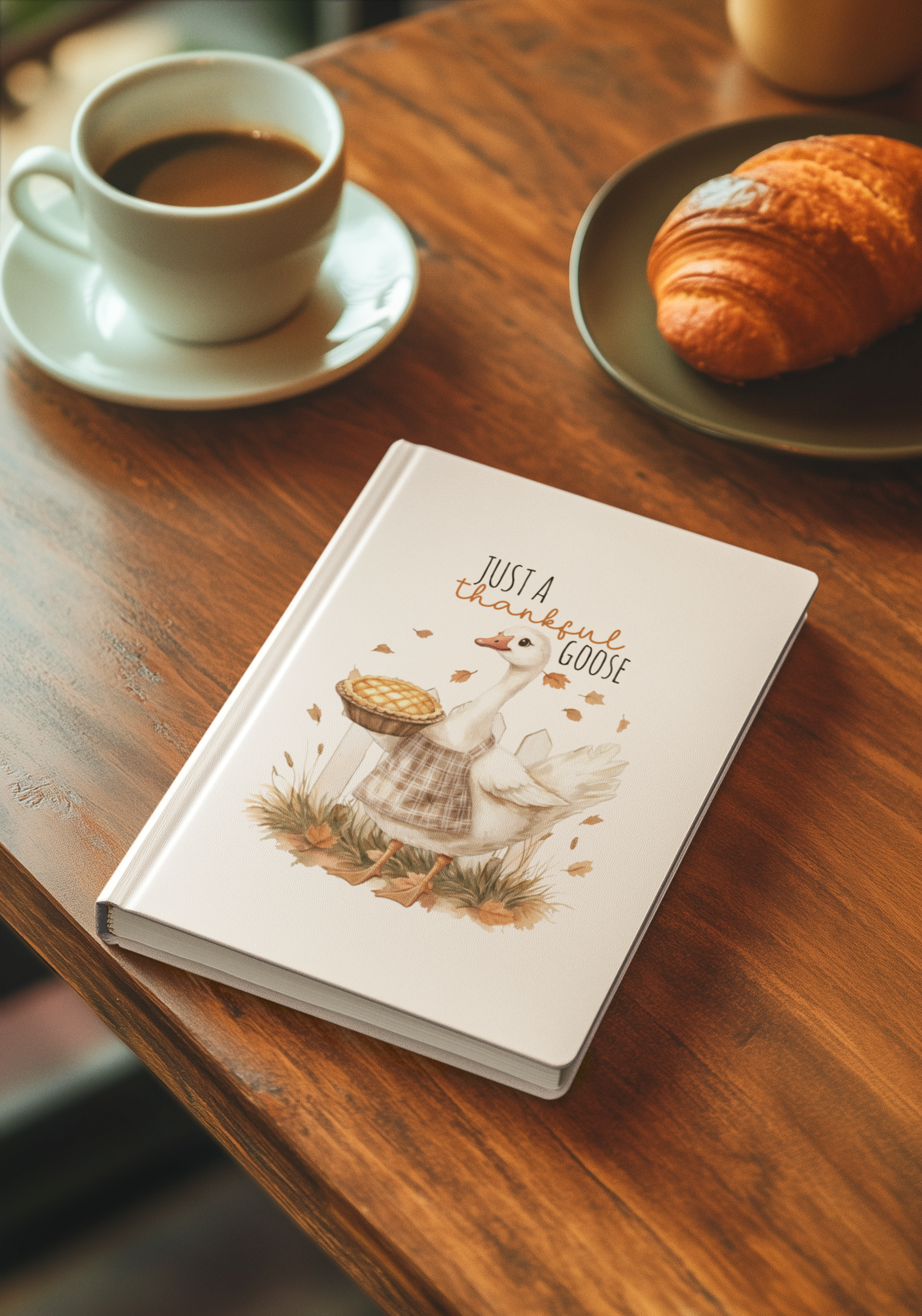 Just A Thankful Goose Hardcover Journal | Fall Stationery, Thanksgiving Gift, Gratitude Writing Diary